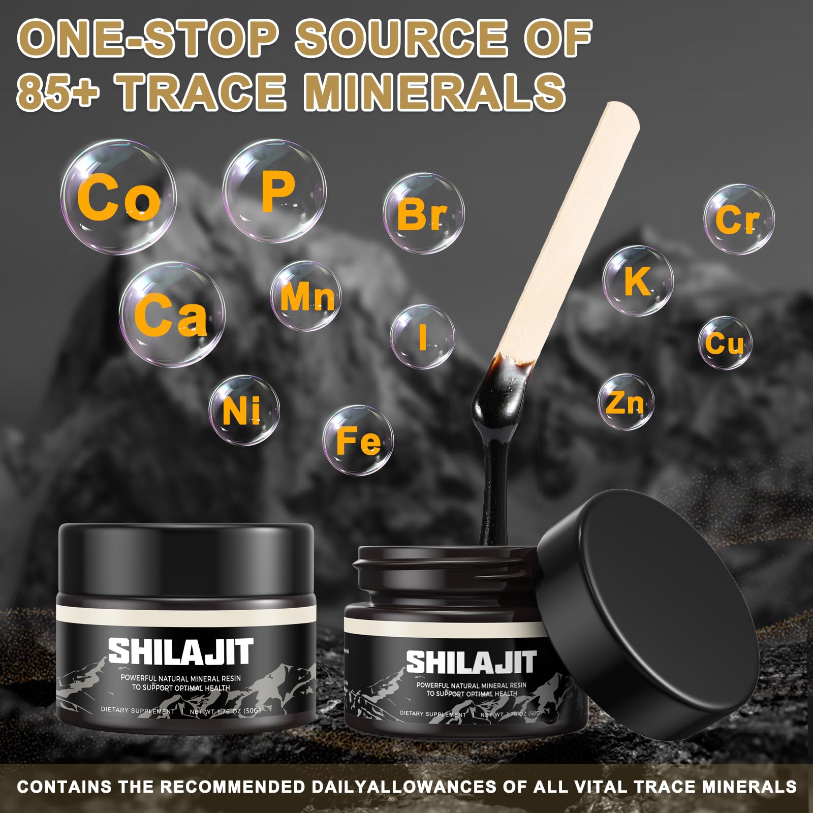 Shilajit Pure Himalayan Organic Shilajit Resin - Gold Grade 100% Shilajit Supplement Scarremover uk supplements