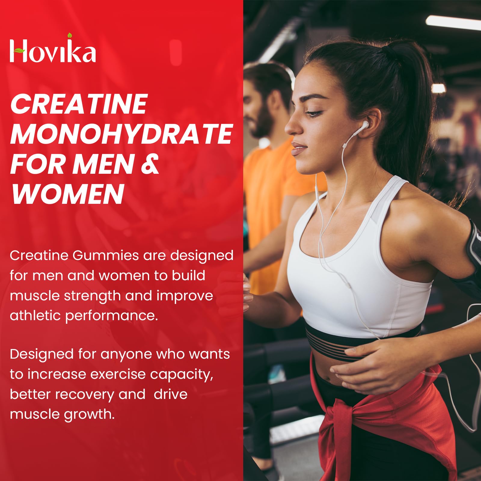 Hovika Creatine Monohydrate Gummies for Men & Women, Chewable 3g Creatine Monohy Hovika uk supplements