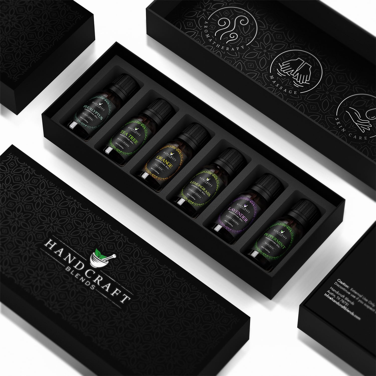Handcraft Essential Oils Set – Top 6 Essential Oil Diffuser Oils for Home, Candle Making, Aromatherapy Oils Handcraft Blends uk supplements