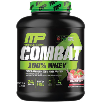 MusclePharm Combat 100% Whey Protein Powder, Strawberry Cream Flavor Muscle Pharm uk supplements
