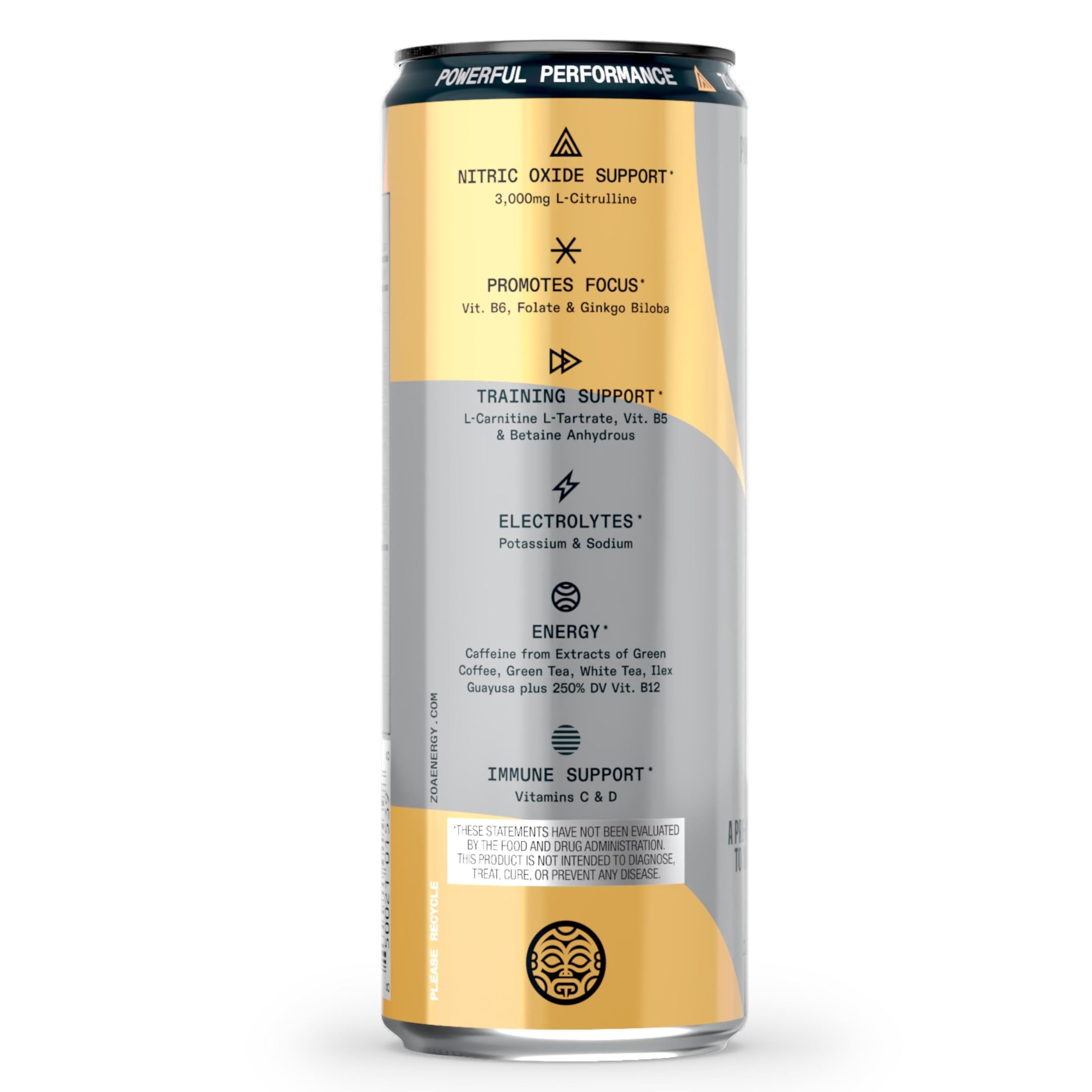 ZOA+ Pre-Workout Sugar-Free Energy Drink, Pineapple Passionfruit - Zero Sugar ZOA uk supplements
