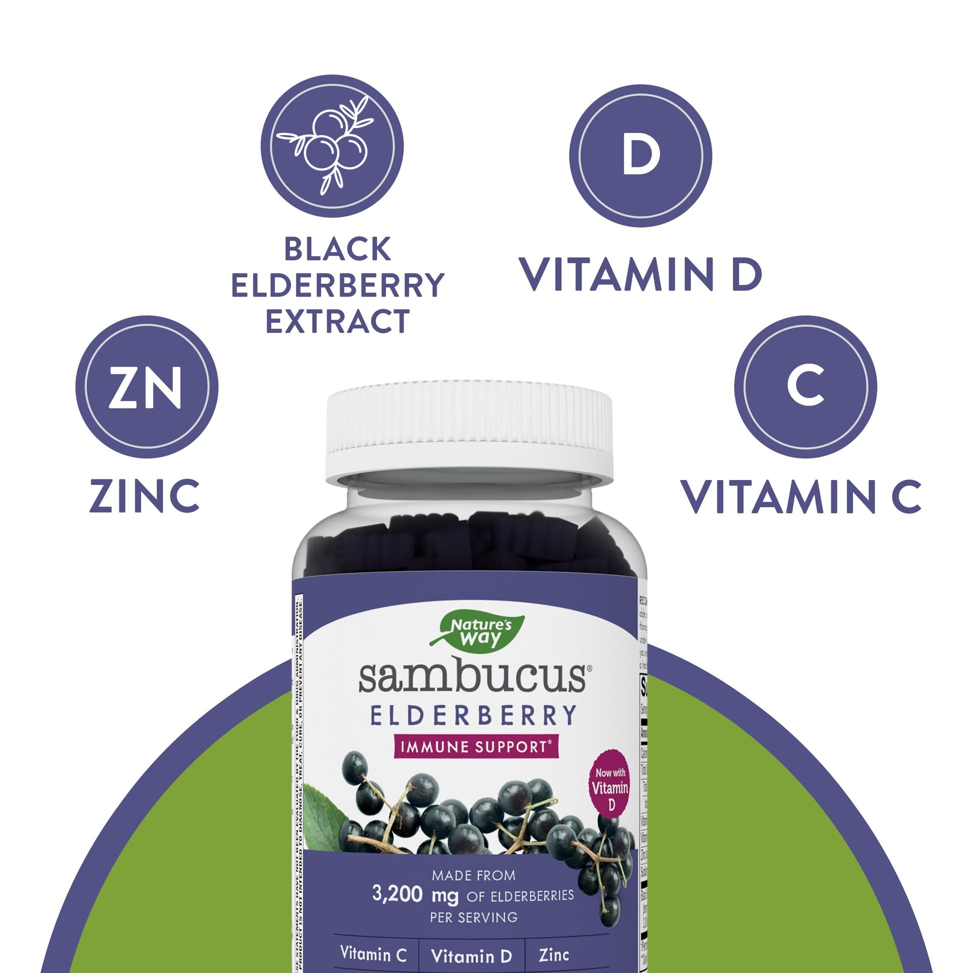 Nature's Way Sambucus Elderberry Gummies - Immune Support Supplement for Kids Nature's Way uk supplements