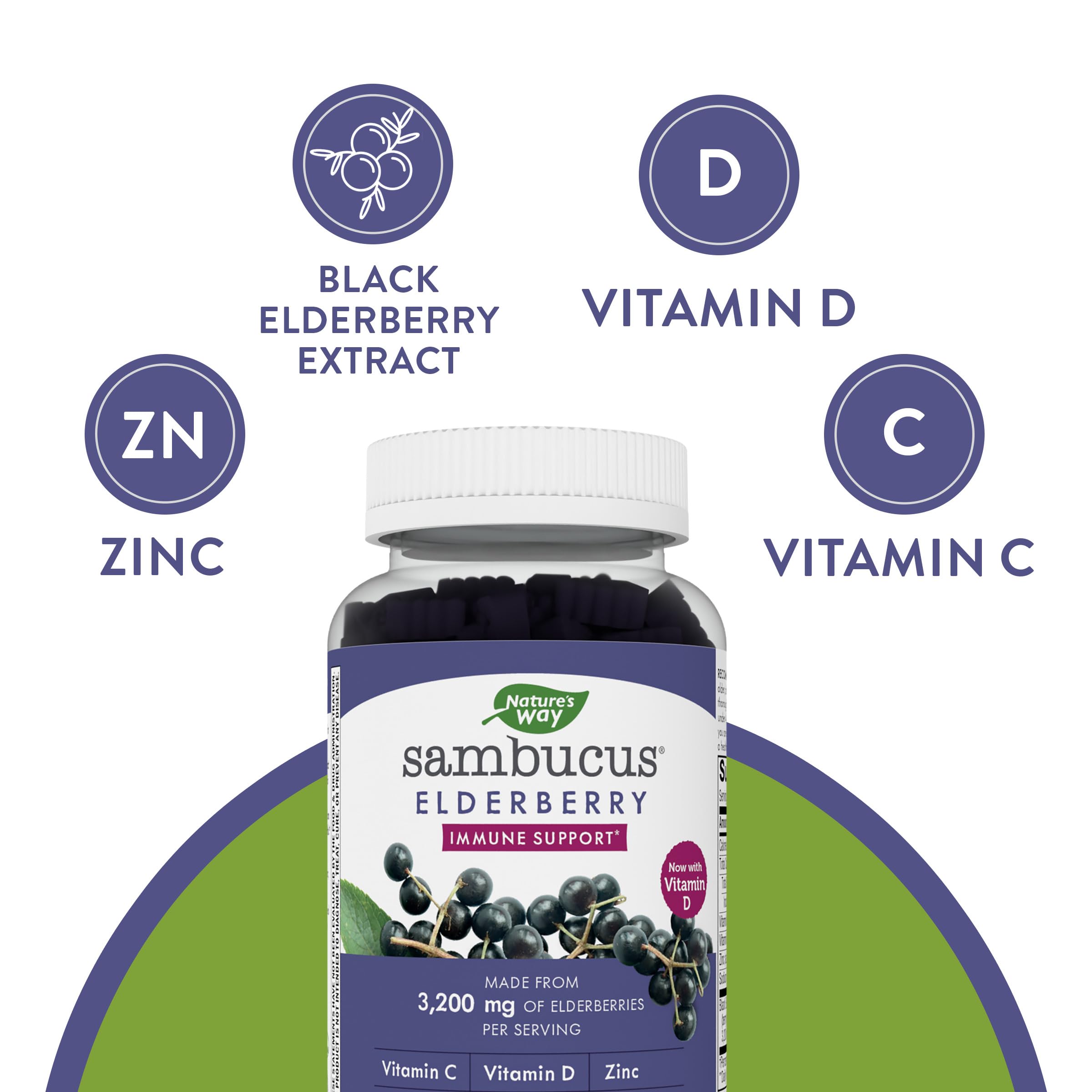 Nature's Way Sambucus Elderberry Gummies - Immune Support Supplement for Kids Nature's Way uk supplements