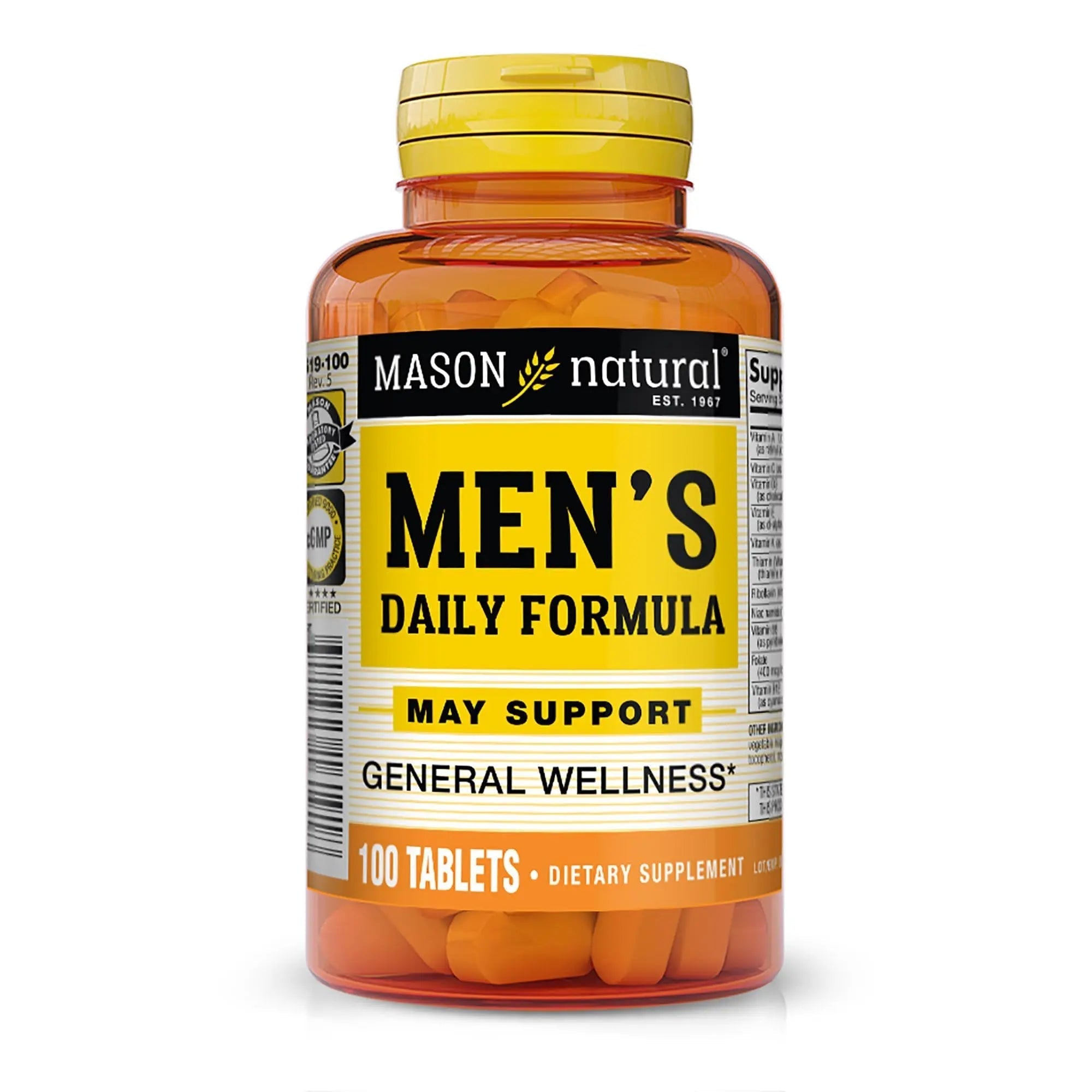 MASON NATURAL, Mens Daily Formula Equivalent to One a Day Mens Brand Tablets - 100 ea MASON NATURAL uk supplements