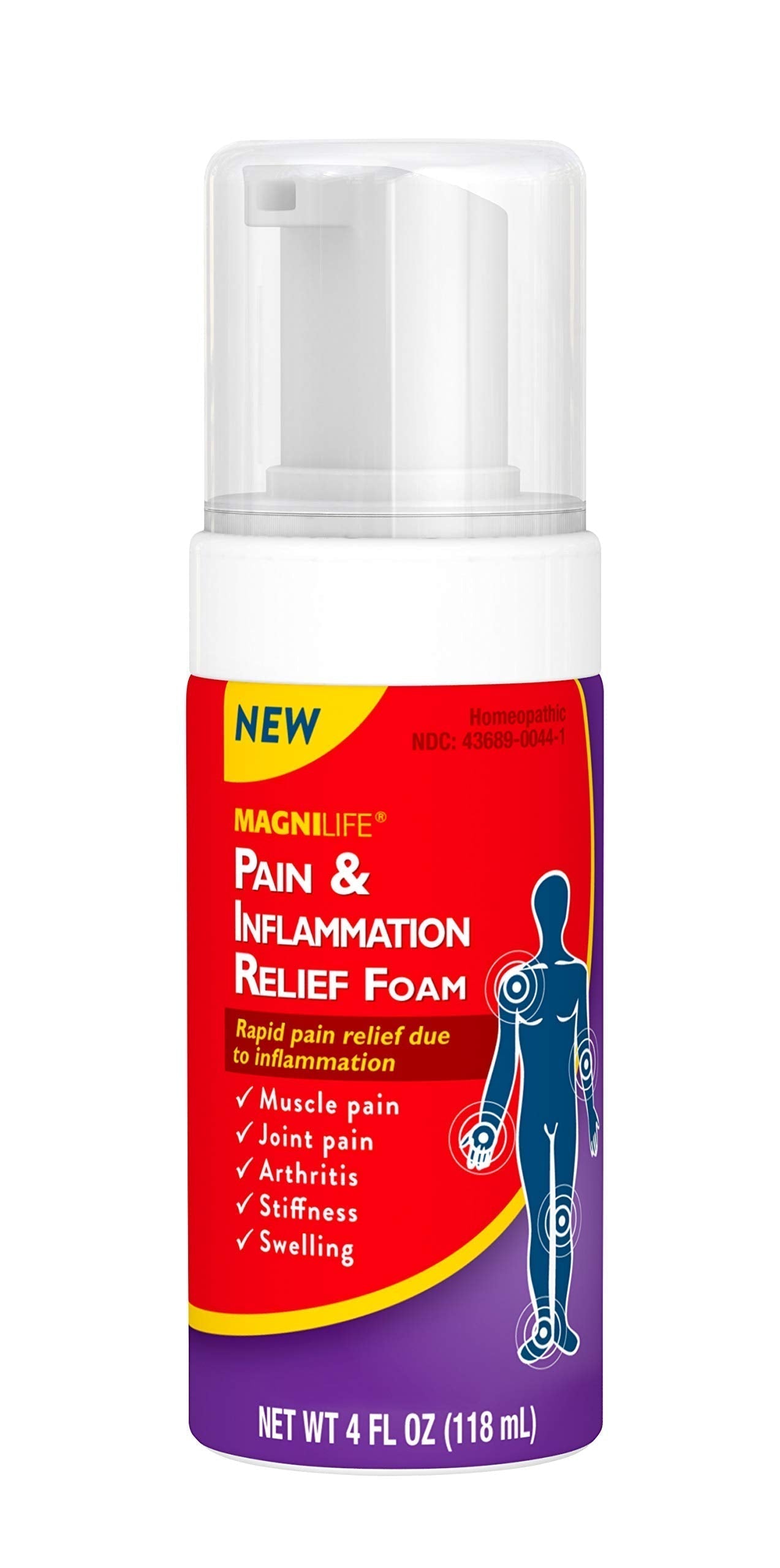 MagniLife Pain & Inflammation Relief Foam, 4 oz, Non-Greasy Arthritis Pain Reliever for Muscle, Joint, Knee, Hip, Back, Foot, Helps Ease Stiffness, Soreness, Swelling & Everyday Discomfort MagniLife uk supplements