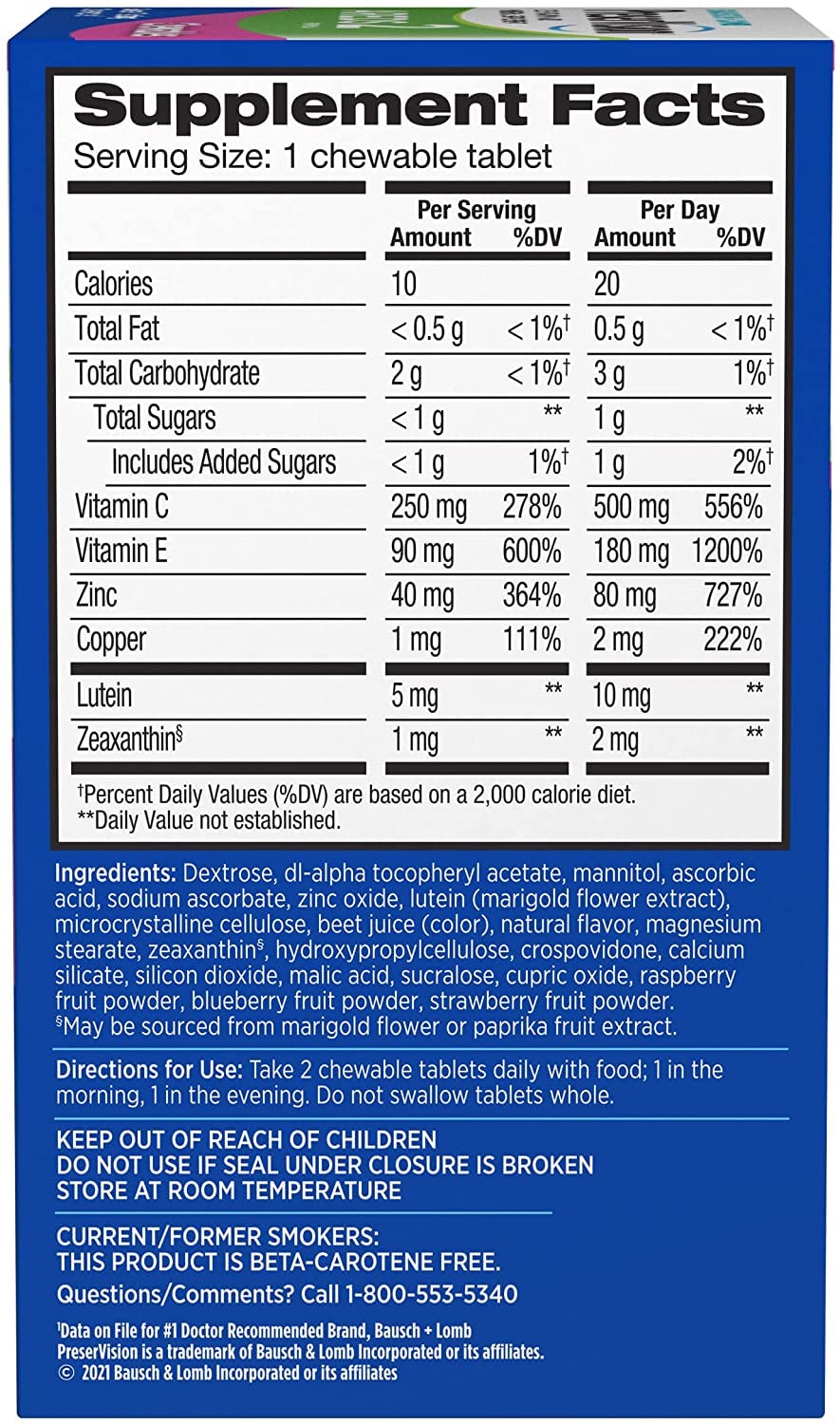PreserVision AREDS 2 Eye Vitamin & Mineral Supplement, Contains Lutein PreserVision uk supplements