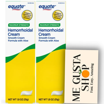 Equate Hemorrhoidal Cream,1.8 Oz (Pack of 02) Total 2 + me Gusta Sticker ME GUSTA SHOP uk supplements