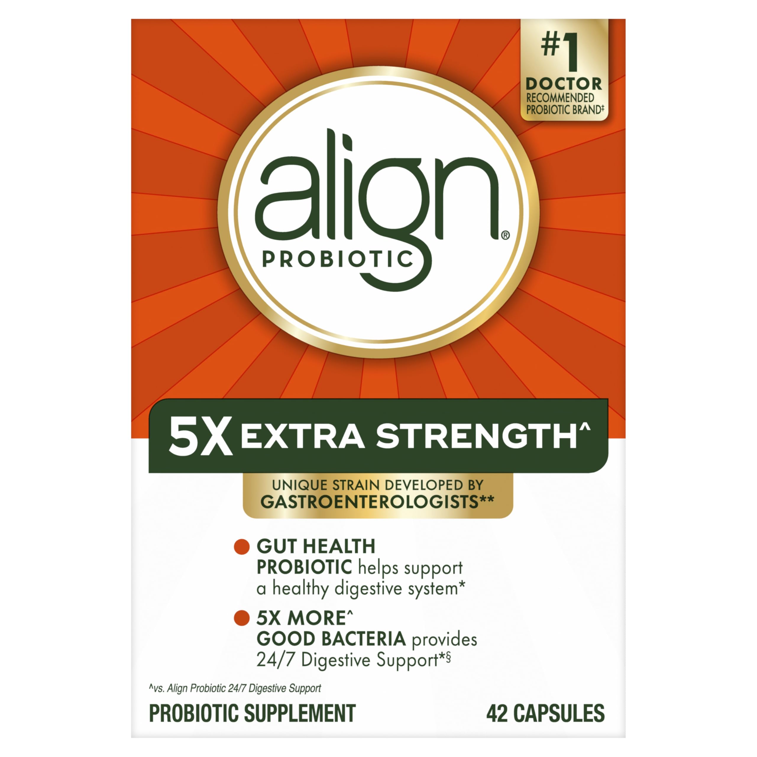 Align Probiotic, Extra Strength, Probiotics for Women and Men, Probiotics for Men, Probiotic Capsules have 5X CFUs, 42 Capsules Align uk supplements