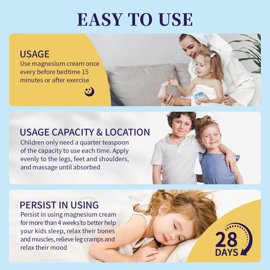 RodPere Magnesium Lotion for Kids & Babies, Bedtime Magnesium Cream for Sleep, Leg Cramps, Lavender Calming Magnesium Oil Lotion for Bone & Muscle Relaxation, Apply to Feet, Legs, Body, 4 OZ. RodPere uk supplements