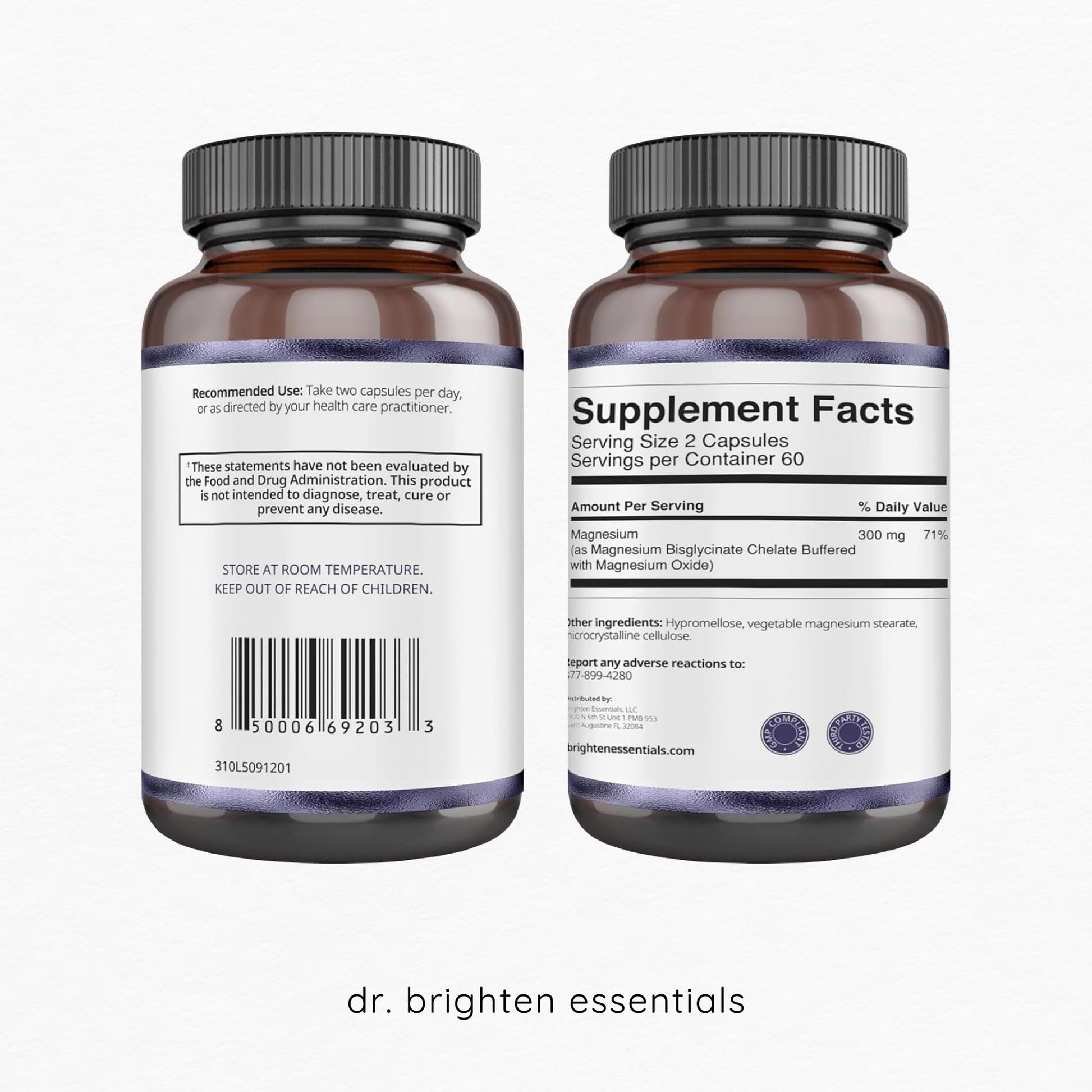 Dr. Brighten Magnesium Plus (as Magnesium Bi-glyncinate) - Beneficial in Maintaining a Healthy Mood, Sleep, Hormone Balance and Reducing Symptoms of PMS and Menstrual Cramps Dr. Brighten uk supplements