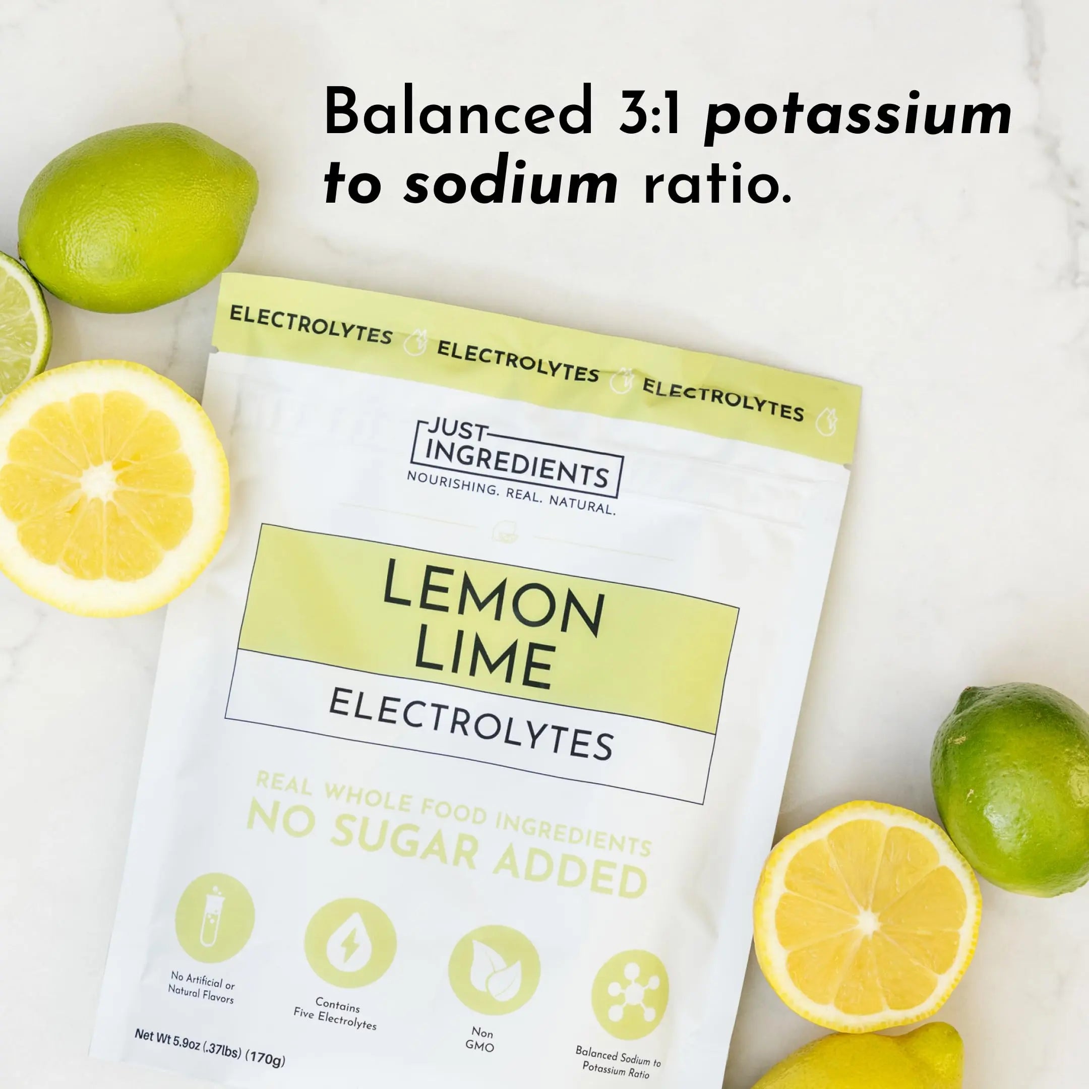 Lemon Lime Electrolytes – 30‑Serving Hydration Drink Mix with Coconut Water, Sea Salt, and Trace Minerals – Supports Energy, Recovery, and Electrolyte Balance* JUST INGREDIENTS uk supplements