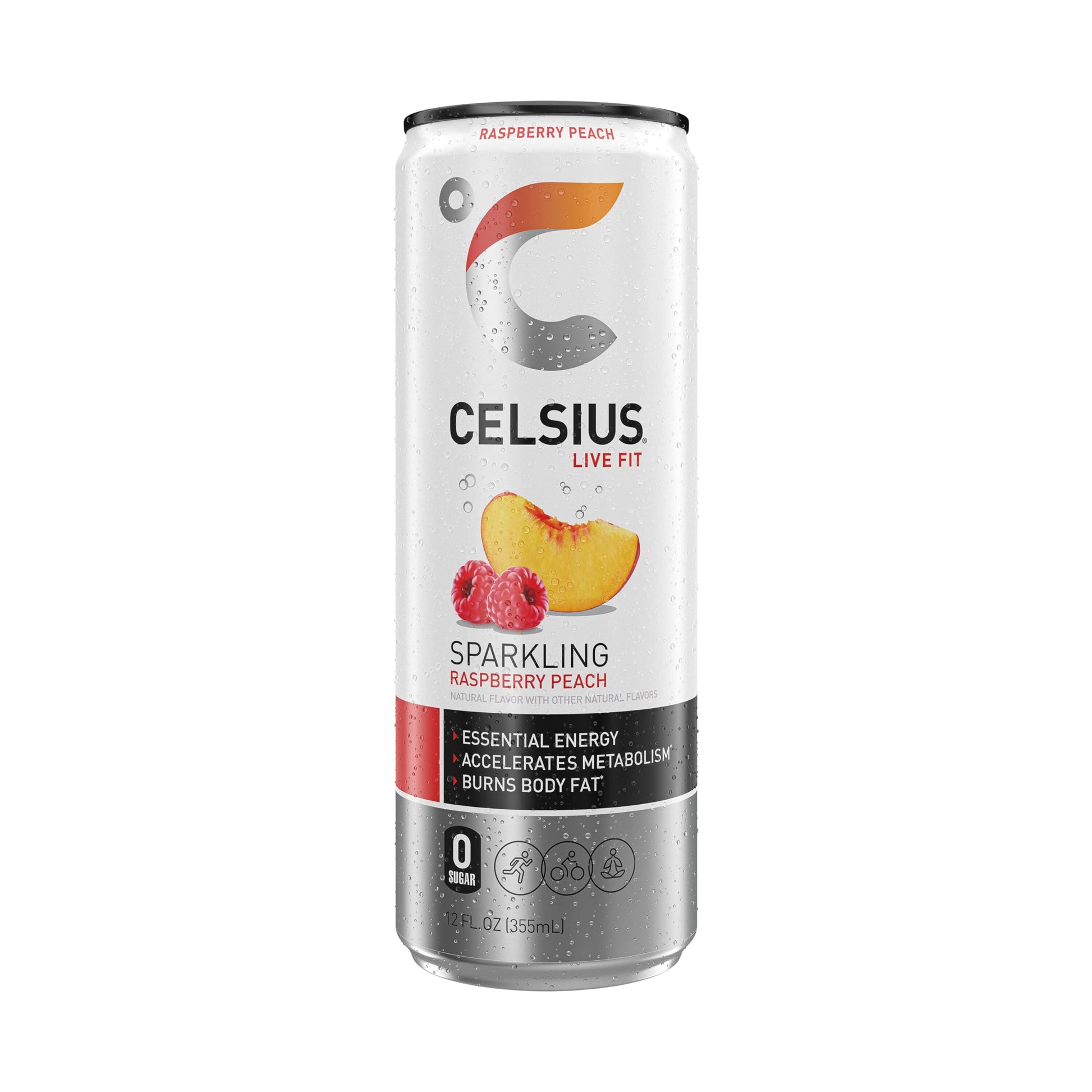 CELSIUS Sparkling Raspberry Peach, Functional Essential Energy Drink 12 Fl Oz (Pack of 12) CELSIUS uk supplements