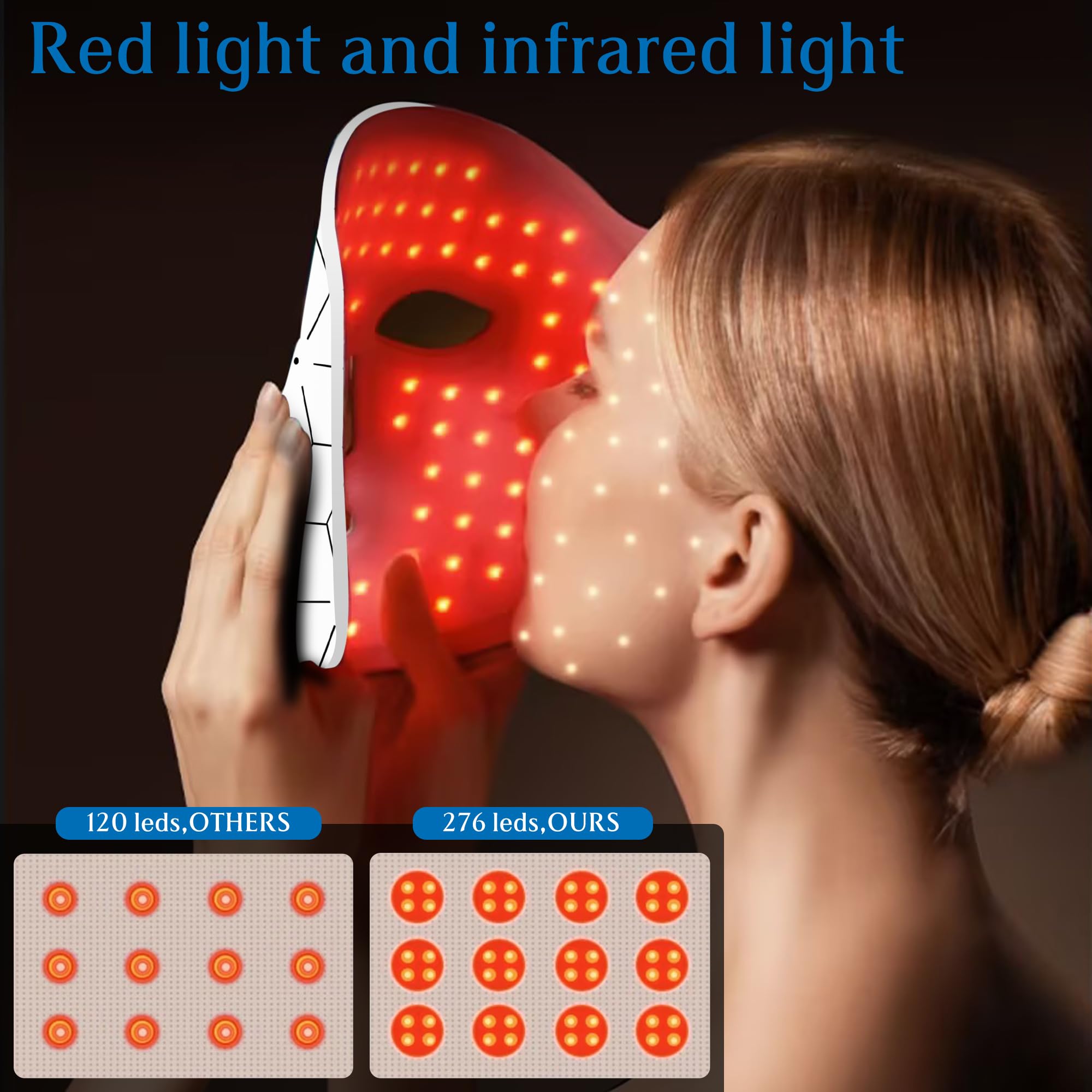 BUBLOC Red Light Therapy Mask, Led Contour Face Mask Light Therapy, 7 Color Red Light Face Mask BUBLOC uk supplements