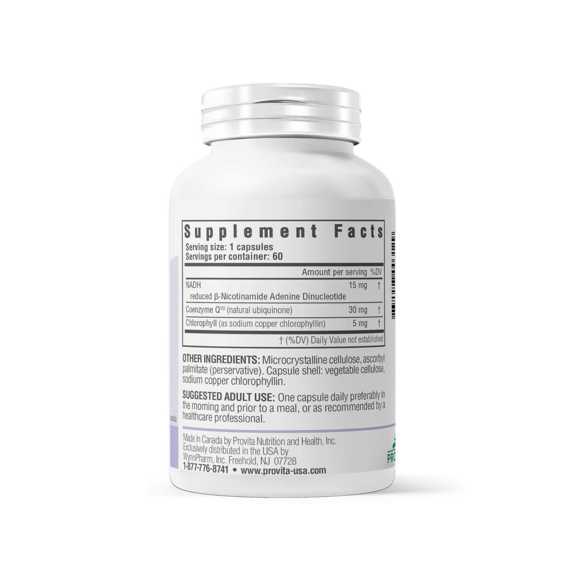 PROVITA NADH+ Forte | Cognitive Support Supplement with NADH, Coenzyme Q10 & Chlorophyll | Energy Support, Focus, Mental Clarity & Brain Health | Vegan Capsules | High Absorption Cellular Formula PROVITA uk supplements