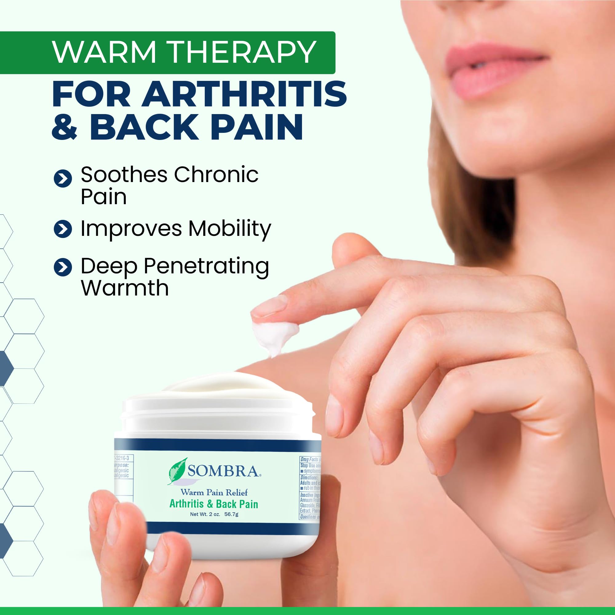 Sombra Warm & Cool Pain Relief Gel, Warm Relief for Arthritis and Chronic Pain Pre-Workout Muscle Rub, Cold for Swelling, Soreness, Post-Workout, Free of Artificial Fragrances, 2oz Per Jar Sombra uk supplements