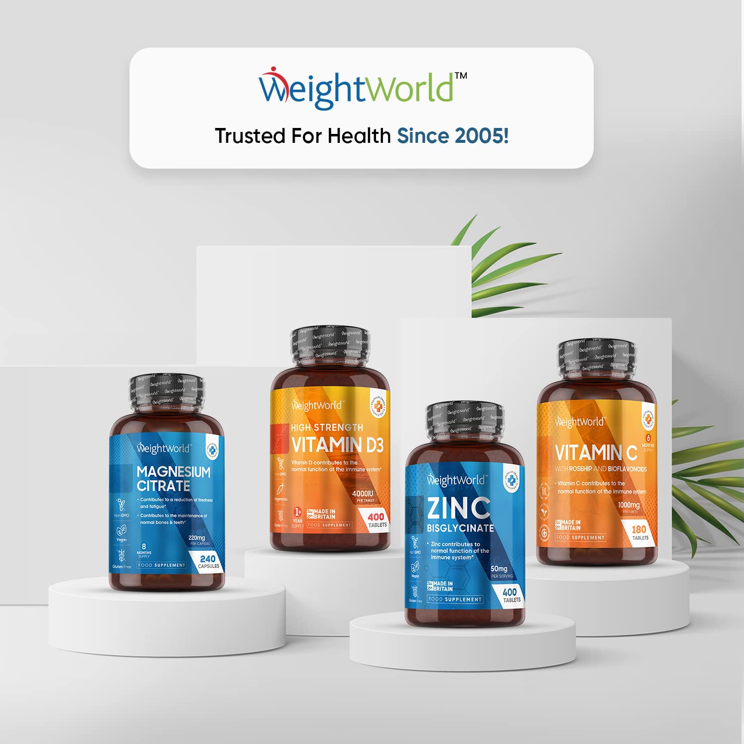 High Strength Zinc Tablets 50mg – 400 Vegan Zinc Bisglycinate Tablets 6+ Months WeightWorld uk supplements