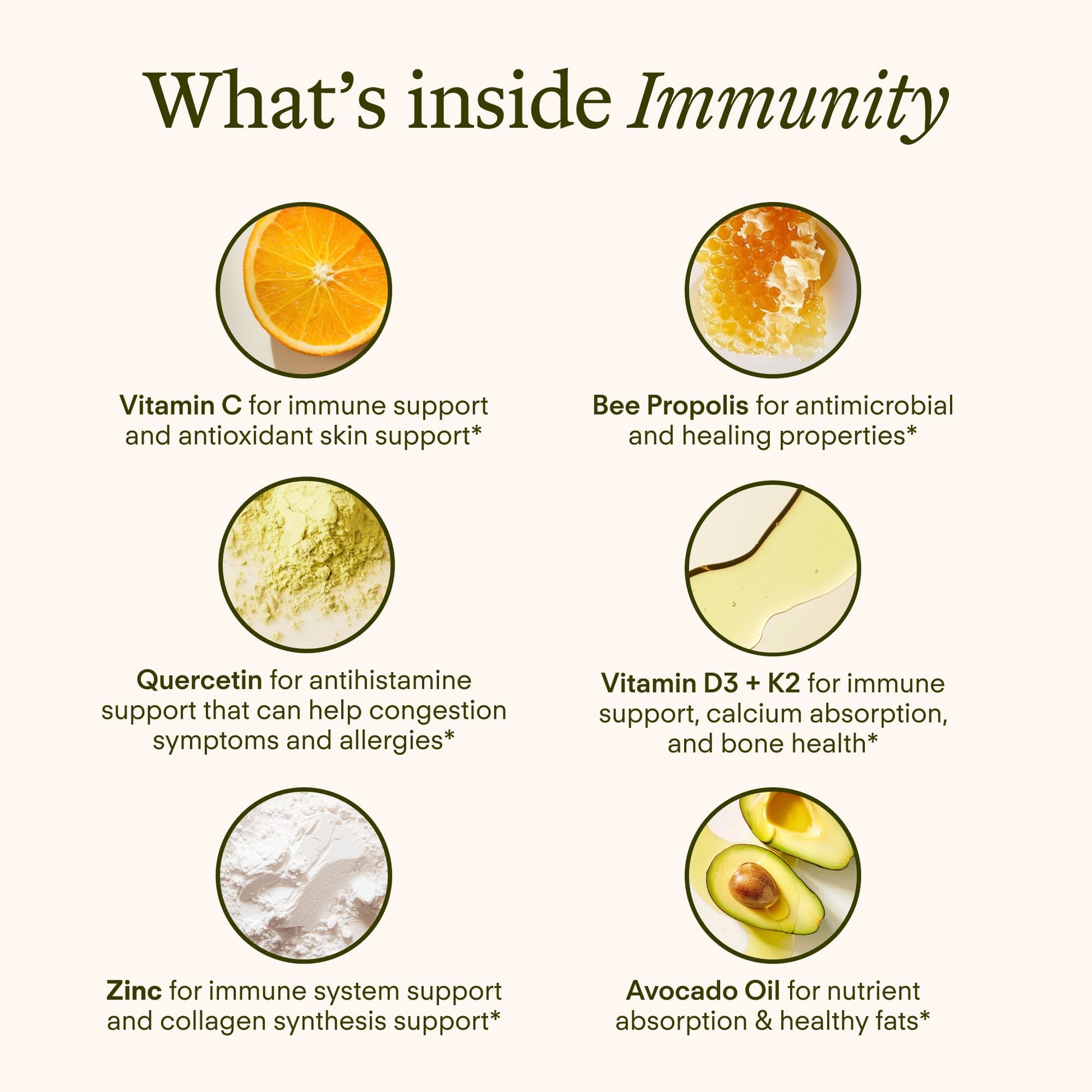 Sunny Within Immunity - 6-in-1 Liposomal Vitamin C Packets, Zinc, D3 + K2, Quercetin, Bee Propolis & Avocado Oil - Antioxidant Liquid Supplement for Immunity, Skin & Bone* - 30 Pouches Sunny Within uk supplements