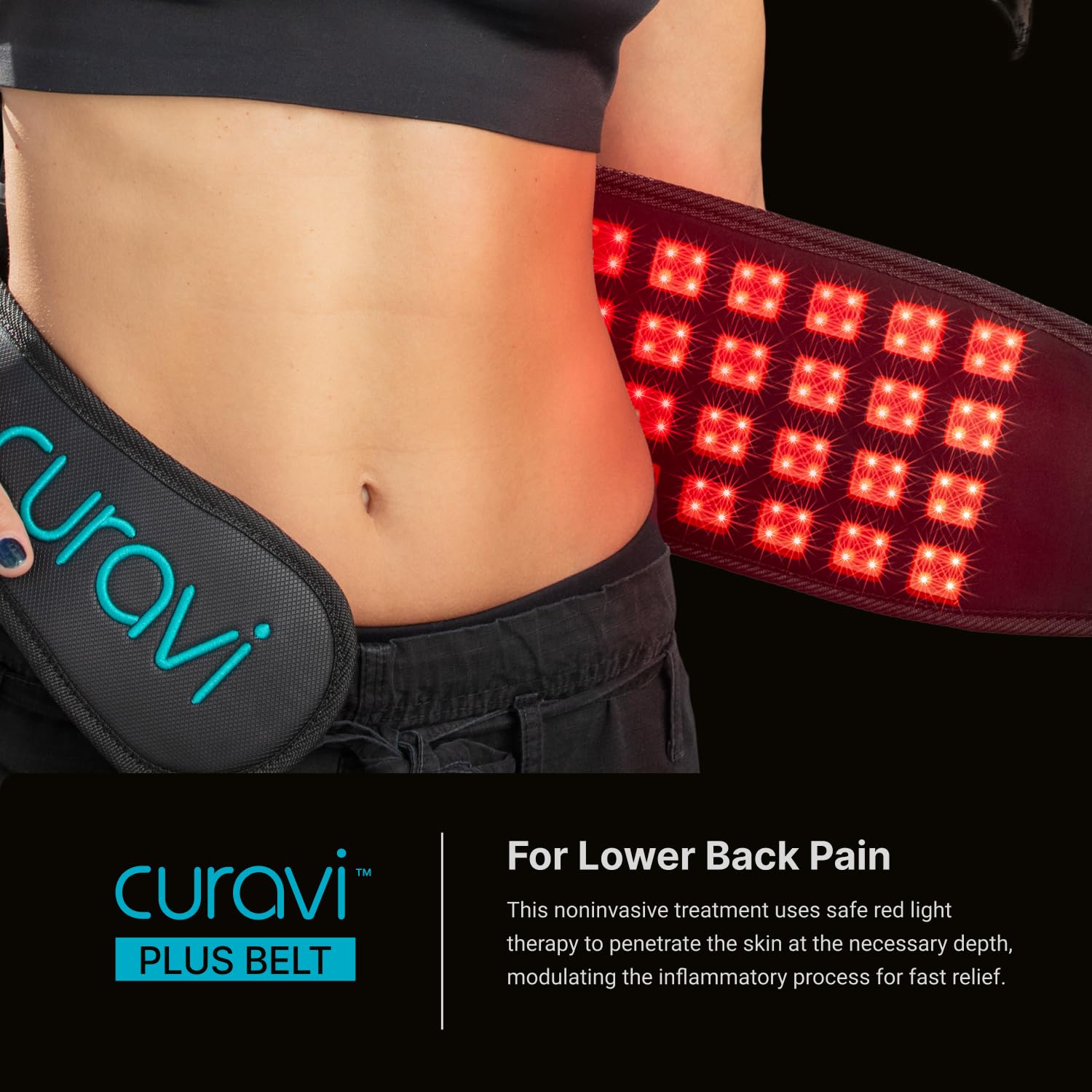 CURAVI Plus™ Wearable Red Light Therapy Belt for Lower Back Pain Relief - 160 Diodes - Safe and Effective CURAVI uk supplements