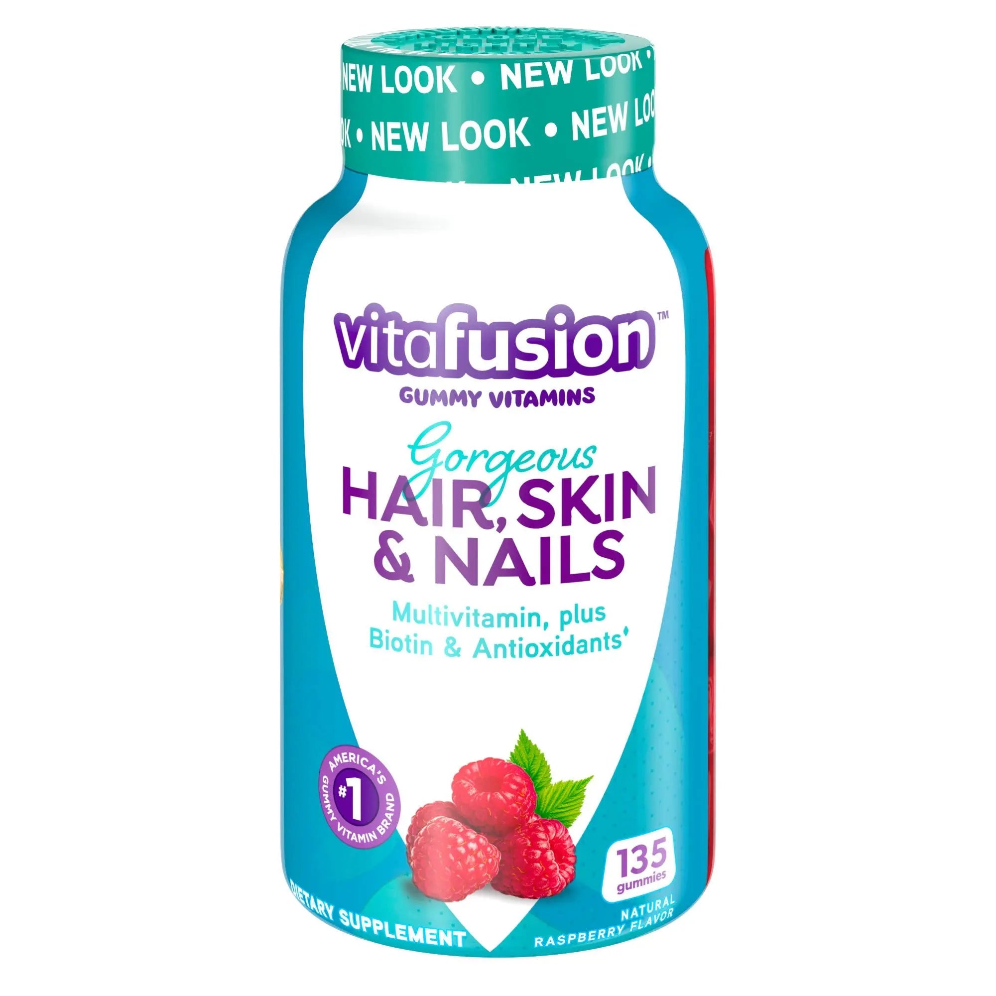 Vitafusion Gorgeous Hair, Skin & Nails Multivitamin Plus Biotin, Vitamin B12 Cherry Gummies for Energy Metabolism Support, 135ct & 90ct Vitafusion uk supplements