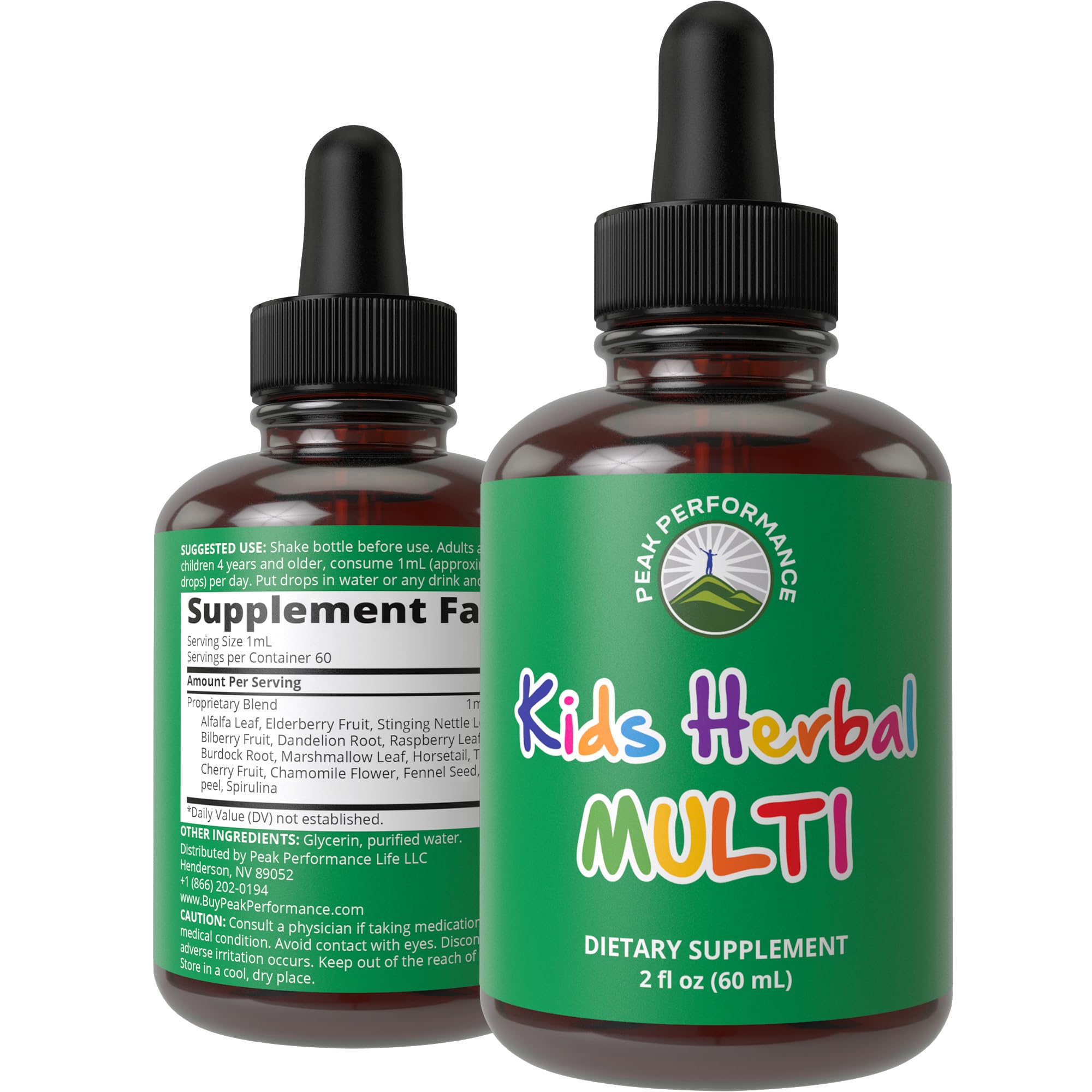 Kids Vitamins from Herbs. Liquid Kids Herbal Multivitamin. No Bitter Taste. Sugar Free 14-in-1 Vegan Supplement Drops for Toddlers, Children, Teens. Mixed in Water They Won't Even Taste It Peak Performance uk supplements