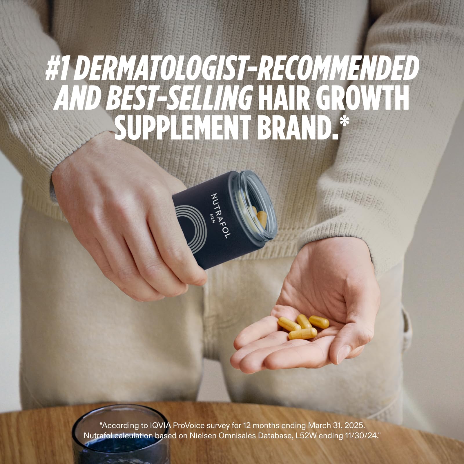 Nutrafol Men's Hair Growth Supplements, Clinically Tested for Visibly Thicker Hair and Scalp Coverage, Dermatologist Recommended - 1 Month Supply Nutrafol uk supplements