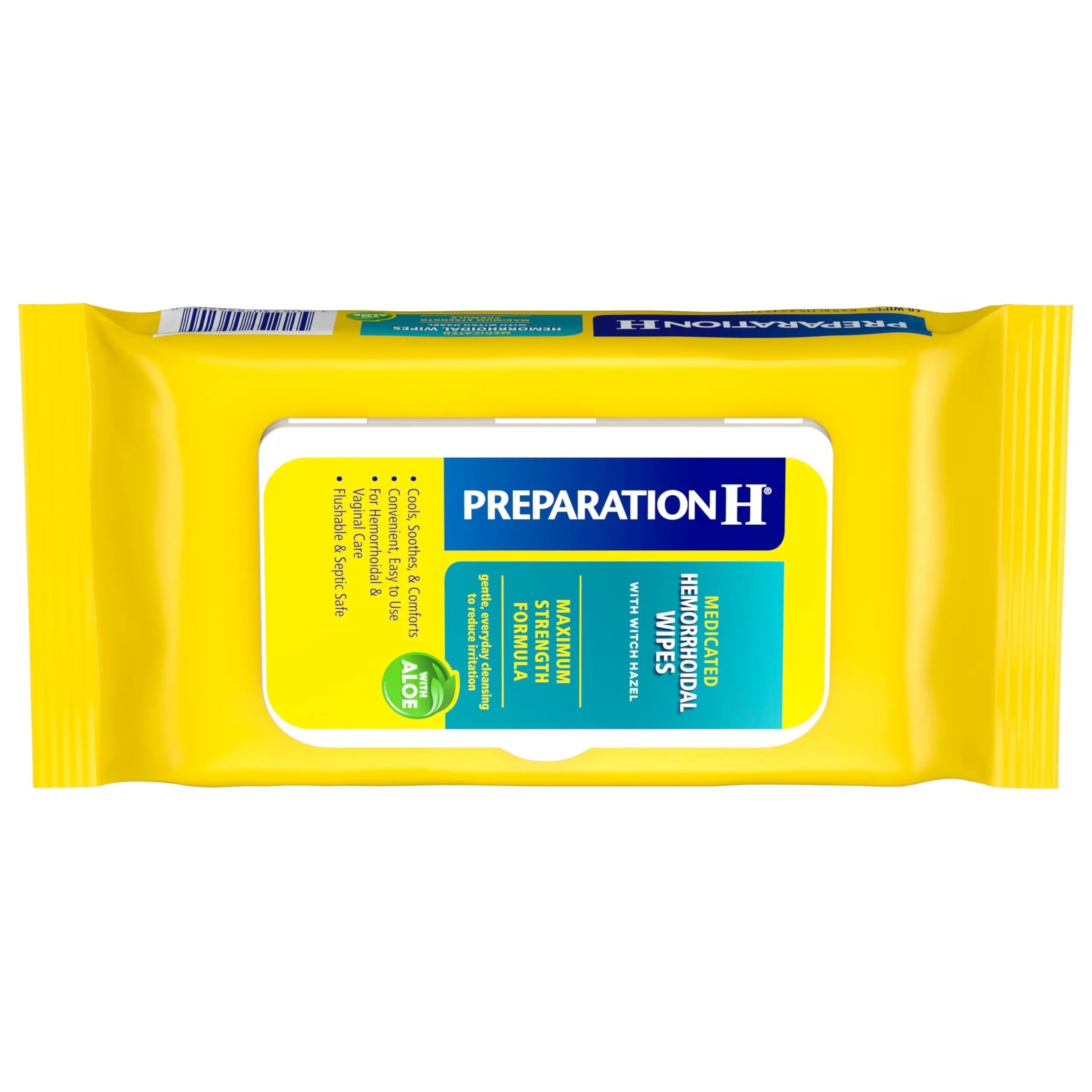 Preparation H Hemorrhoid Flushable Wipes with Witch Hazel for Skin Irritation Relief - 48 Count Preparation H uk supplements