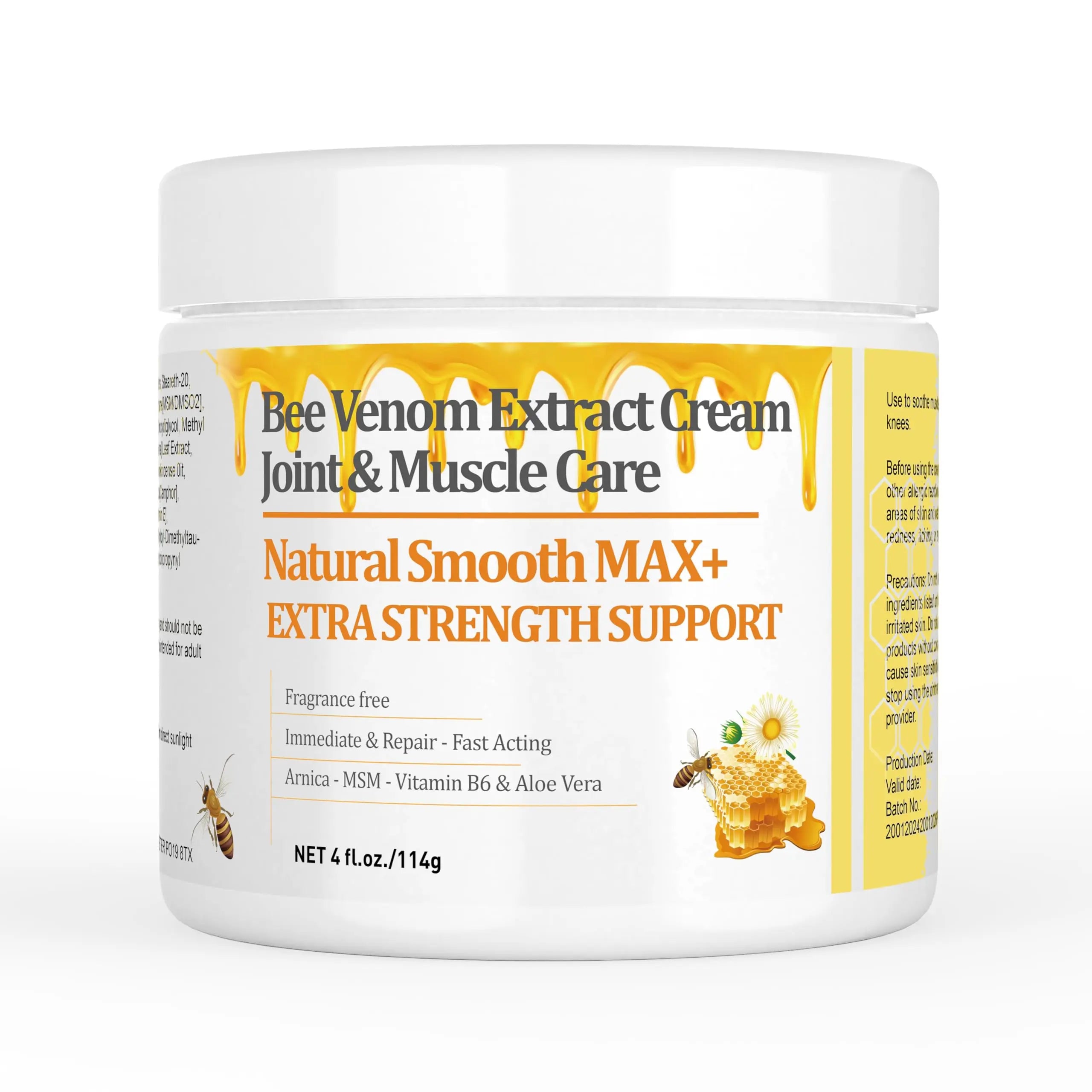 HIKCOSLLY New Zealand Bee Venom Cream, High Strength Recovery Muscle Joint Cream, Natural Organic, Soothe Back, Neck, Hands, Feet, Shoulder, Leg, Knee, Ankle Pain HIKCOSLLY uk supplements