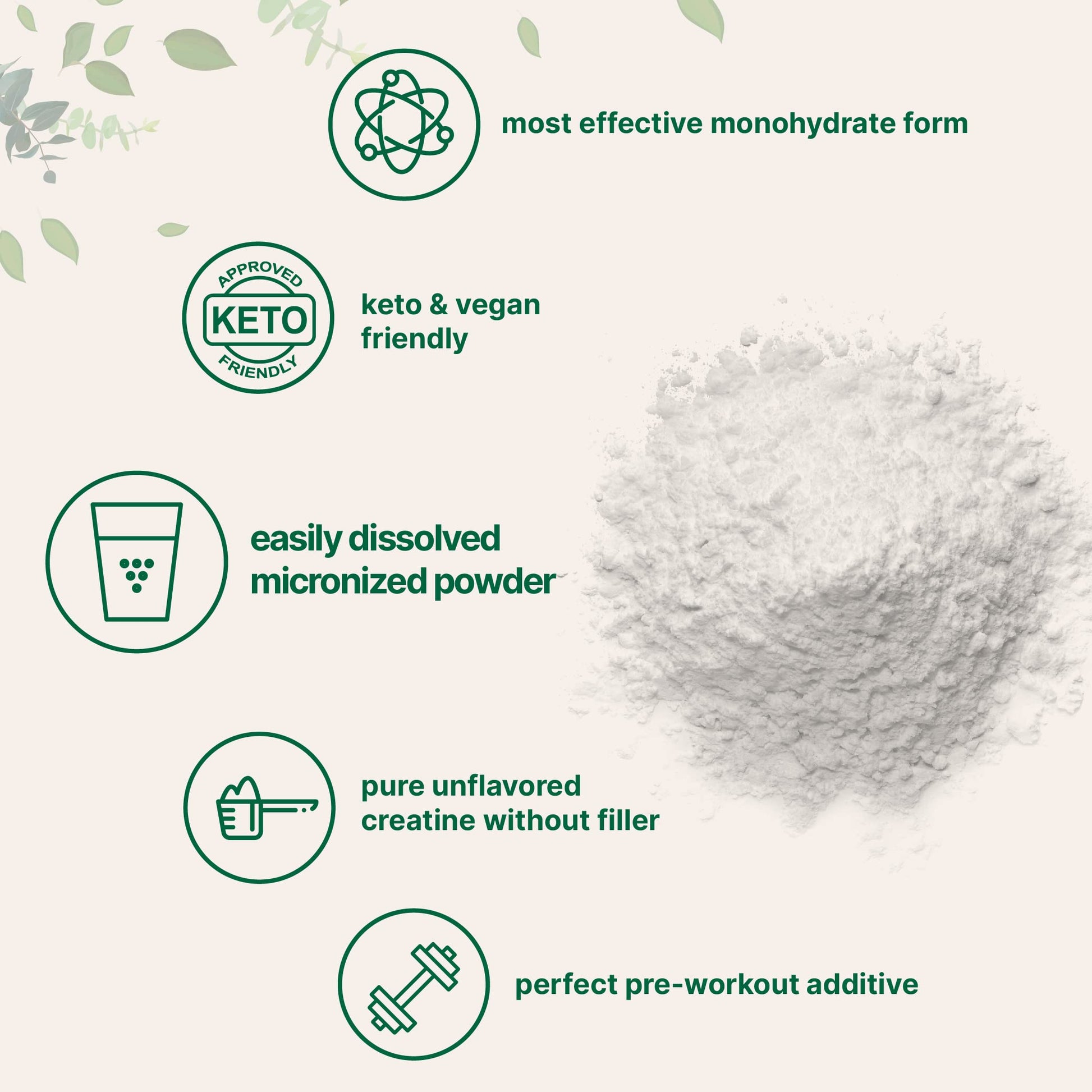 Creatine Monohydrate Powder 1 kg (2.2 Lbs), 5000mg Per Serv, Micronized Creatine Powder, Unflavored, Pure, No Filler, Keto & Vegan Friendly, Easy Dissolve Pre Workout Creatine for Women and Men Micro Ingredients uk supplements