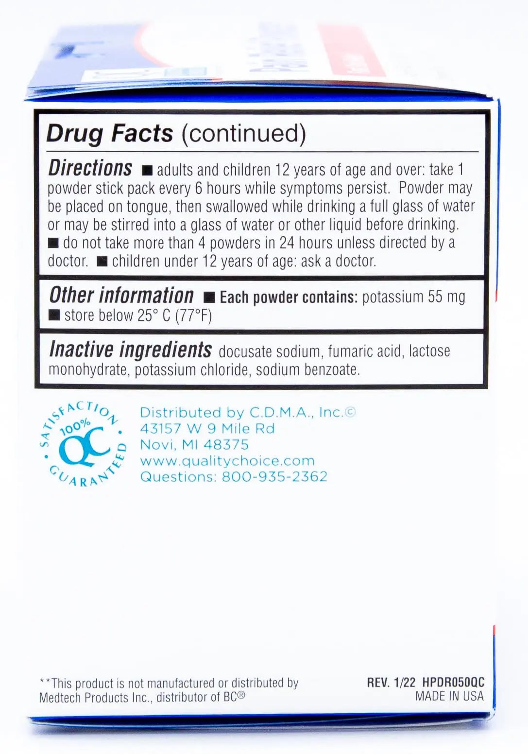 Quality Choice Fast Pain Relief Powder, Contains 50 Powder Packets for Rapid Pain Relief. Contains Aspirin & Caffiene Quality Choice uk supplements