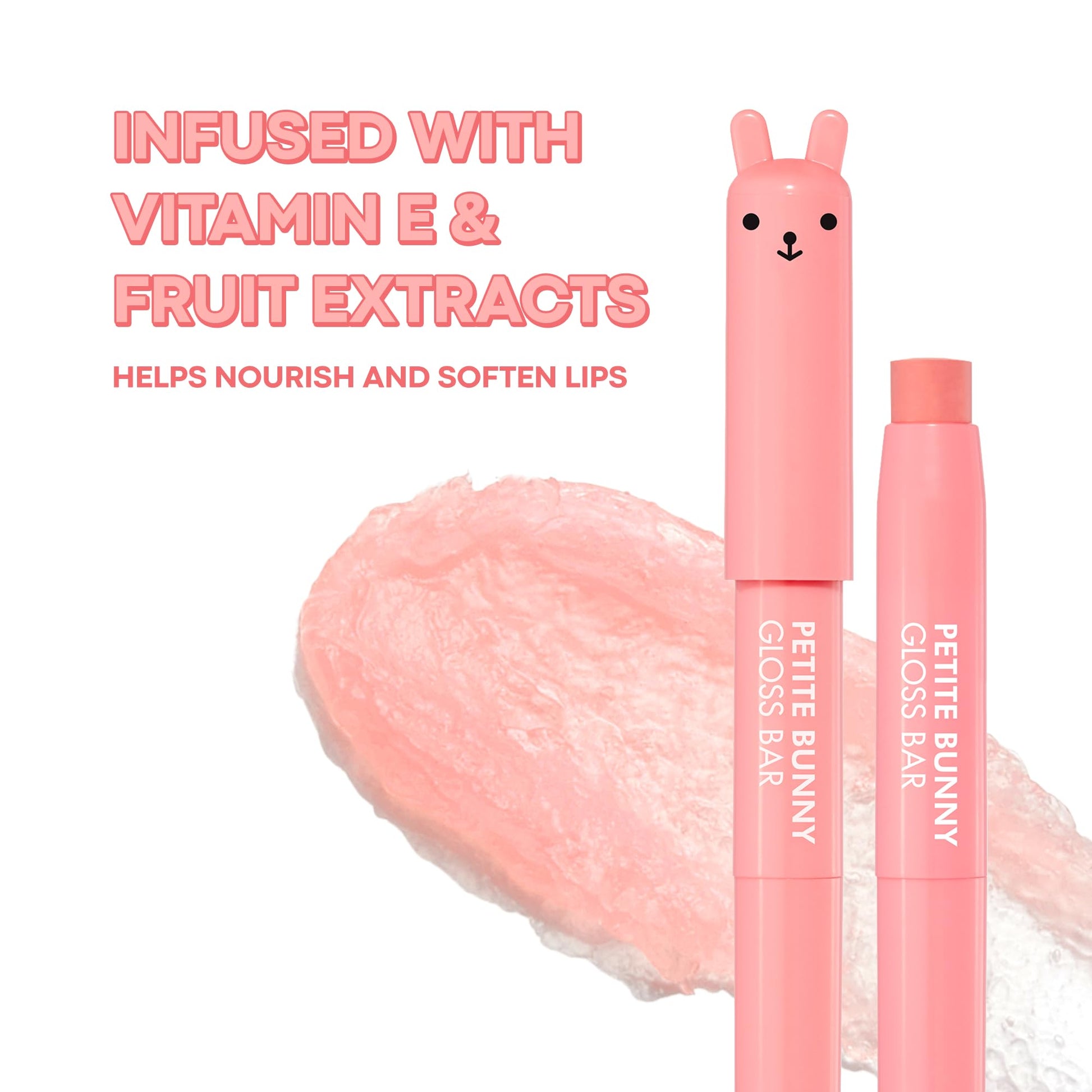 TONYMOLY Petit Bunny Lip Gloss – Easter Basket Stuffer, Cute Bunny Lip Crayon, Hydrating Korean Lip Gloss with Vitamin E for Soft, Juicy Cherry TONYMOLY uk supplements