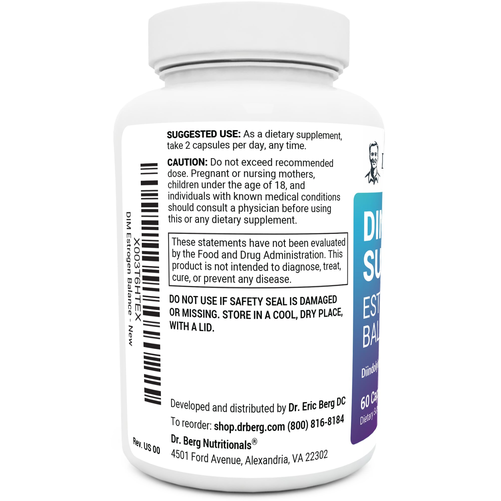 Dr. Berg DIM Supplement Estrogen Balance - Original Estrogen Supplement for Women with Diindolylmethane Dr. Berg Nutritionals uk supplements