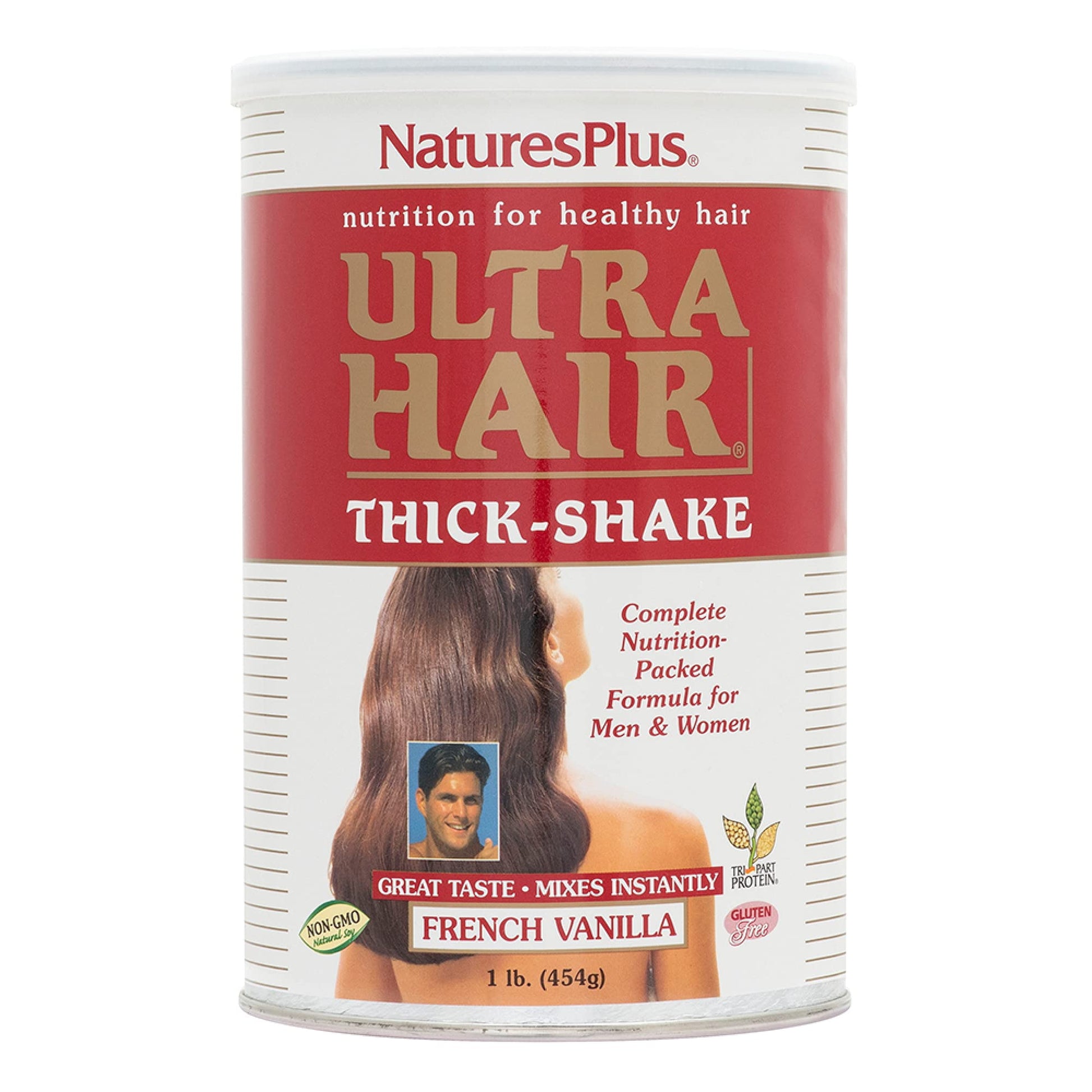 NaturesPlus Ultra Hair Thick Shake - 1 lb - French Vanilla Flavor - Hair Protein Powder for Healthy Growth - With Biotin & Amino Acids - Non-GMO, Gluten-Free - 16 Servings NaturesPlus uk supplements