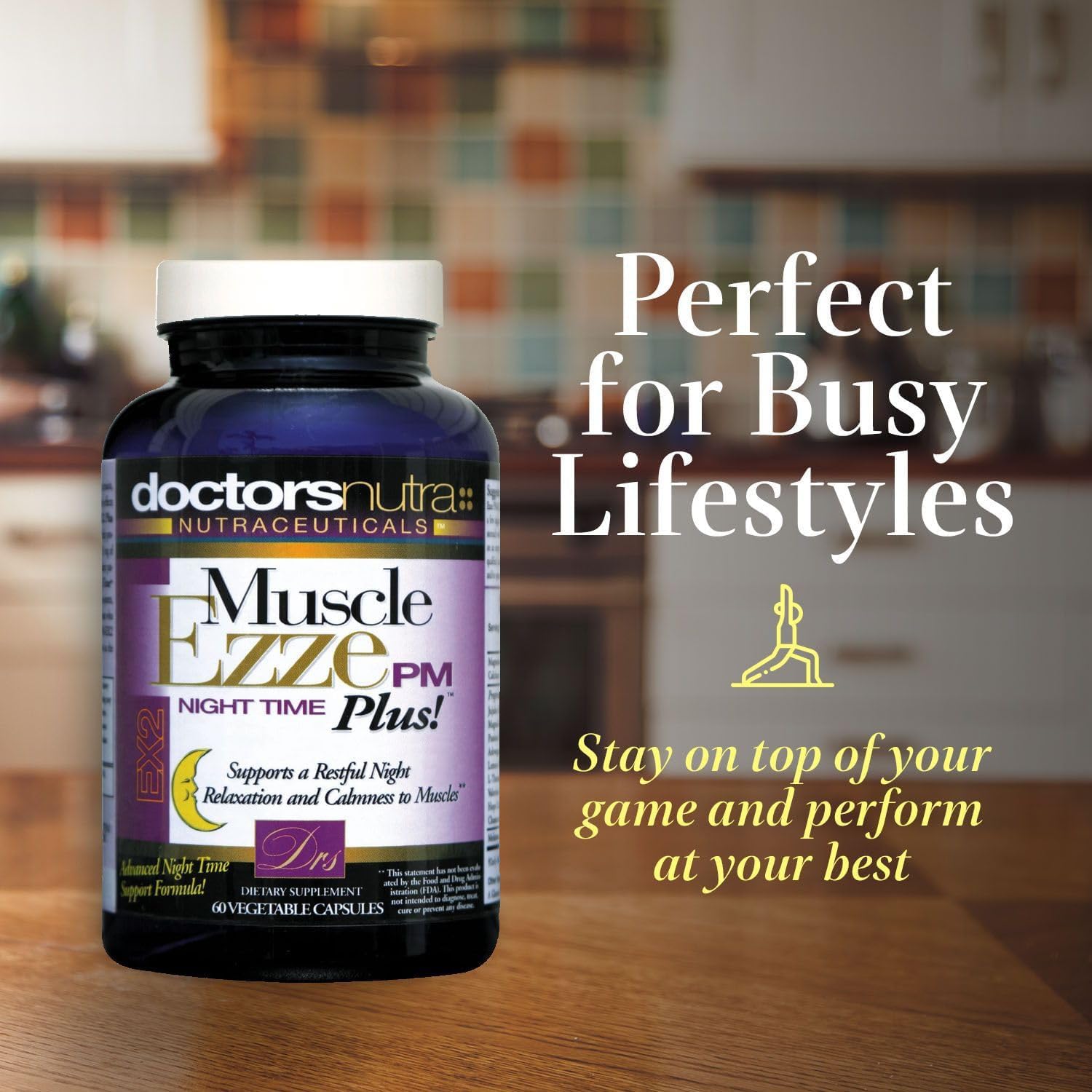 Muscle Ezze PM Plus Night Time Capsules by Doctors Nutra - Nighttime Use - Gluten-Free - 60 Capsules Doctors Nutra Nutraceuticals uk supplements