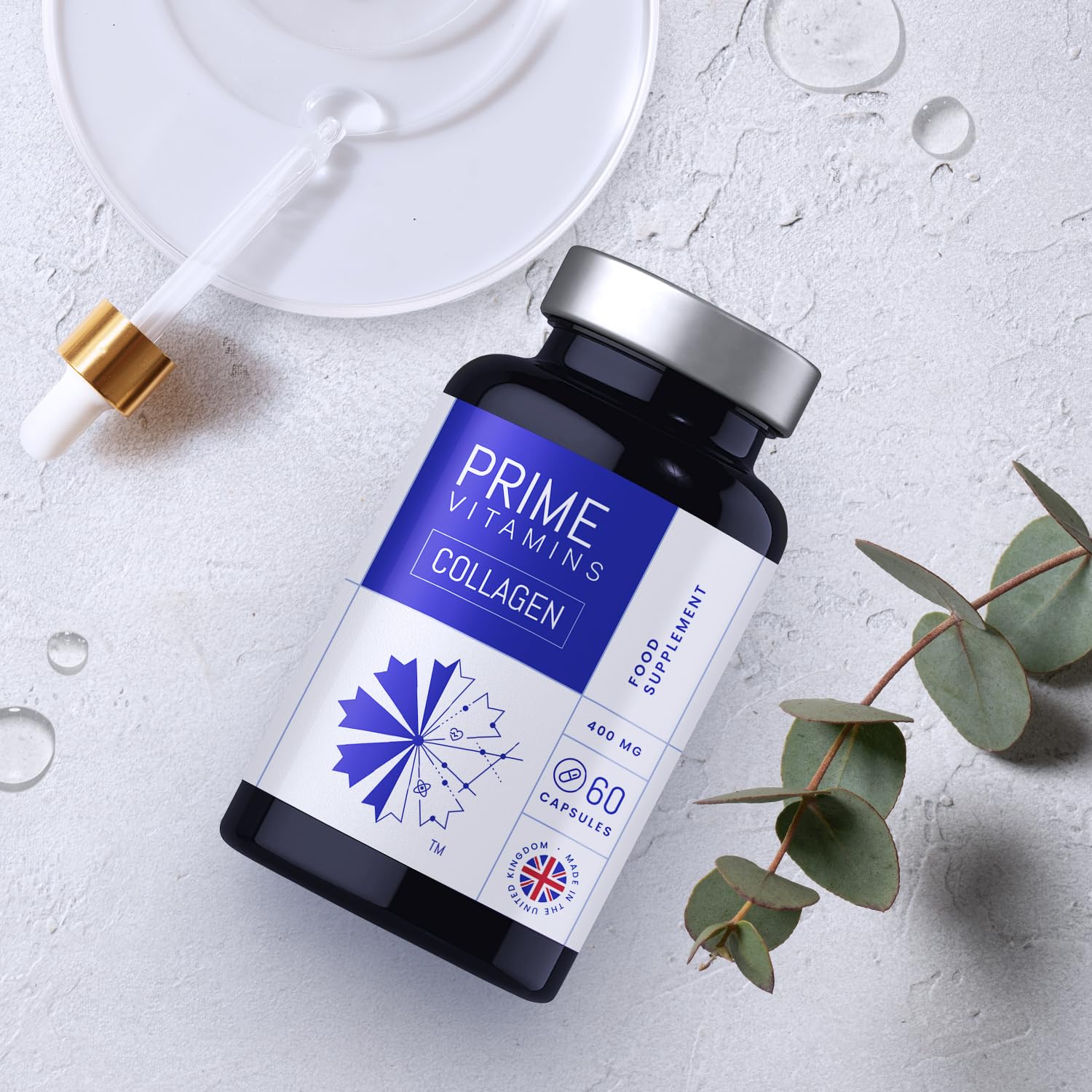Marine Collagen 400mg | Hydrolysed Collagen Supplements for Women & Men PRIME VITAMINS uk supplements