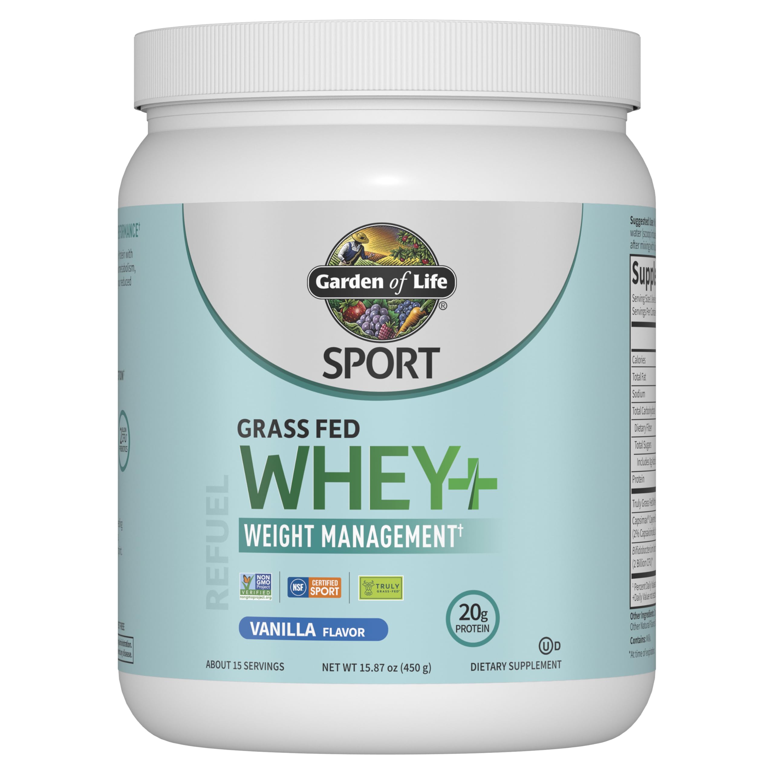 Garden of Life Sport Whey Plus Weight Management with Amino Energy - 20g of Grass Garden of Life uk supplements