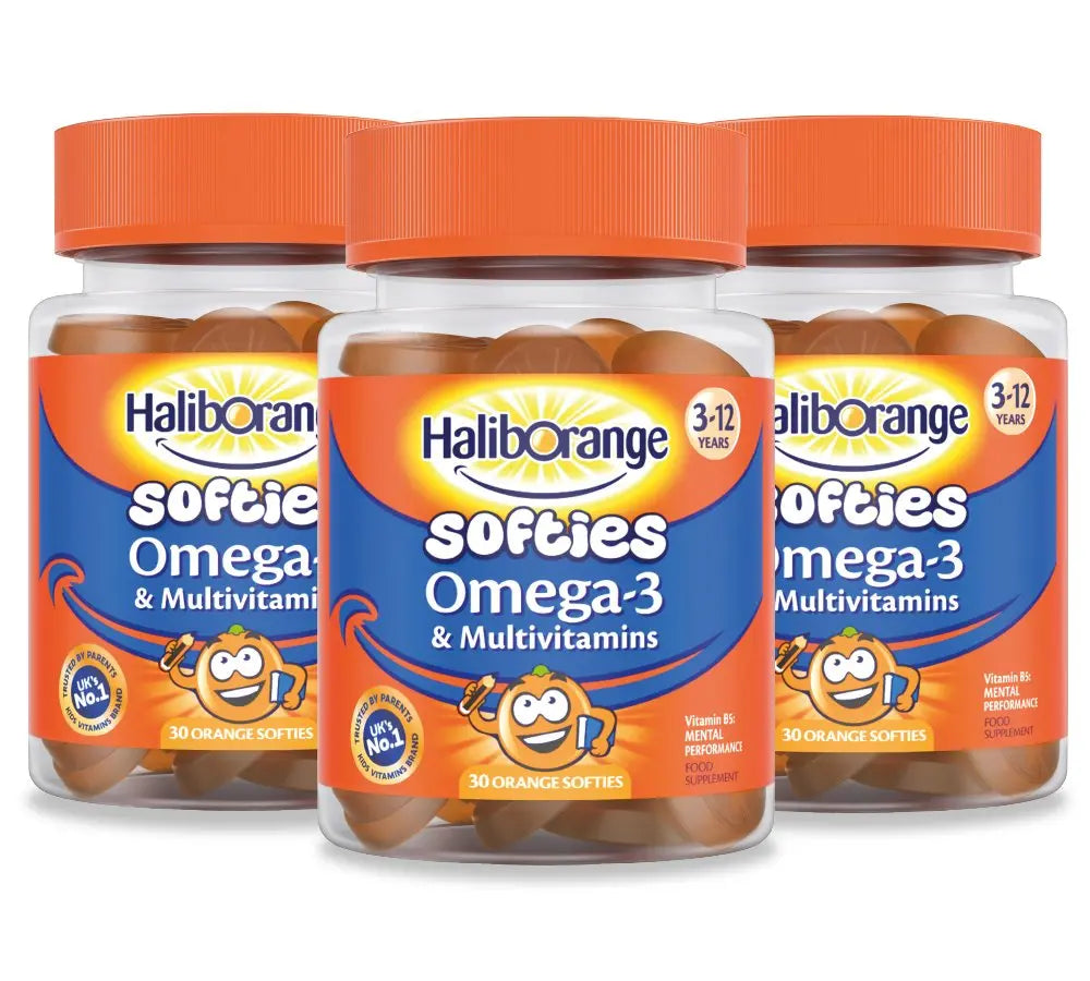 Haliborange Kids Vitamins Omega-3 and Multivitamin Orange Softies 30s Haliborange uk supplements