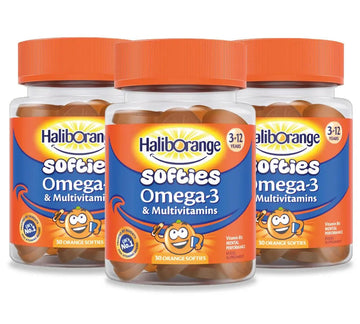 Haliborange Kids Vitamins Omega-3 and Multivitamin Orange Softies 30s Haliborange uk supplements