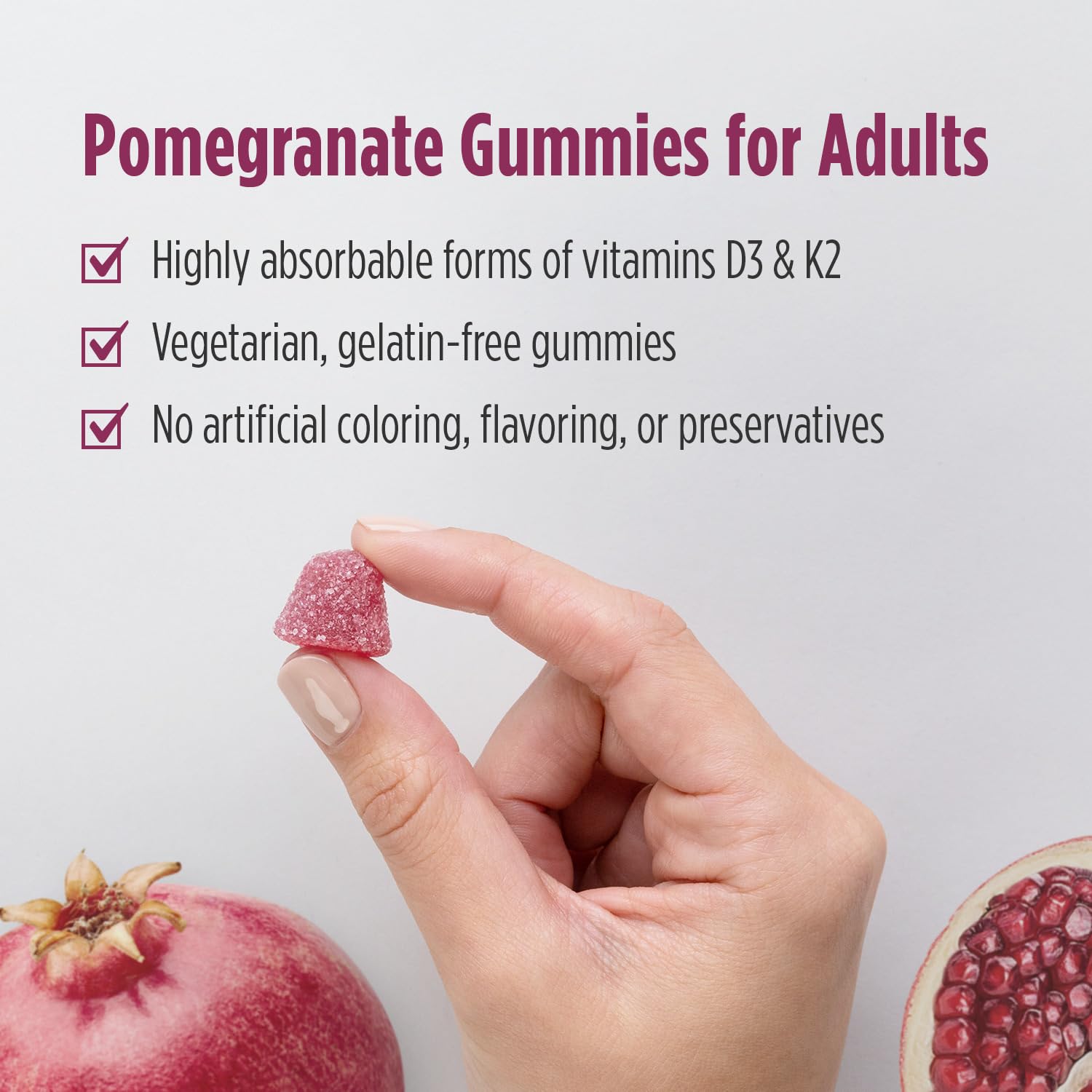 Nordic Naturals Vitamin D3 + K2 Gummies, Pomegranate - 60 Gummies - 1000 IU Vitamin D3 + 45 mcg K2 - Great Taste - Bone Health, Promotes Healthy Muscle Function - Non-GMO - 60 Servings Nordic Naturals uk supplements
