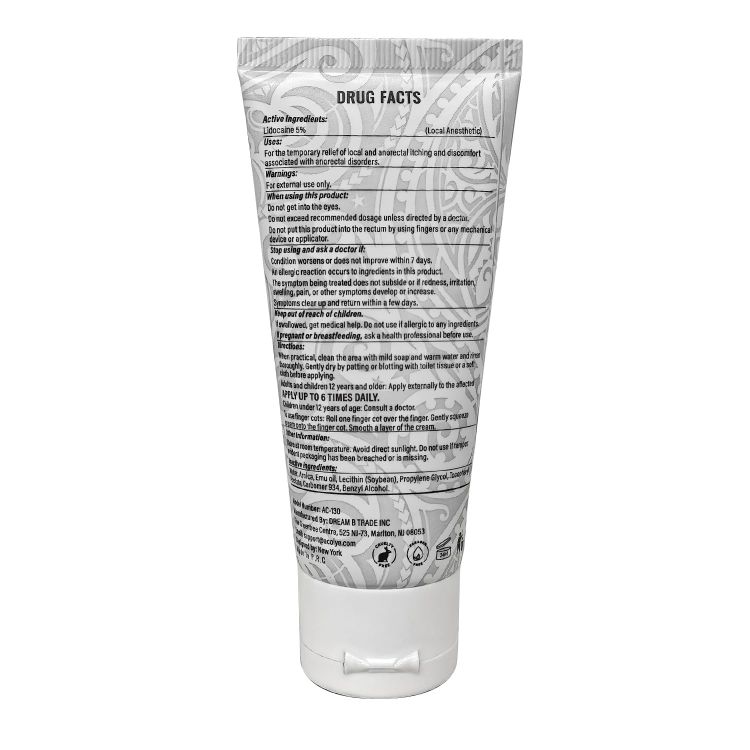 Acolye Numbing Cream Maximum Strength : 5% Lidocaine Topical Anesthetic - Extra Strength 5X Numbing with Menthol Arnica and Emu Oi (2 Fl Oz, Mint Flavor) Acolye uk supplements