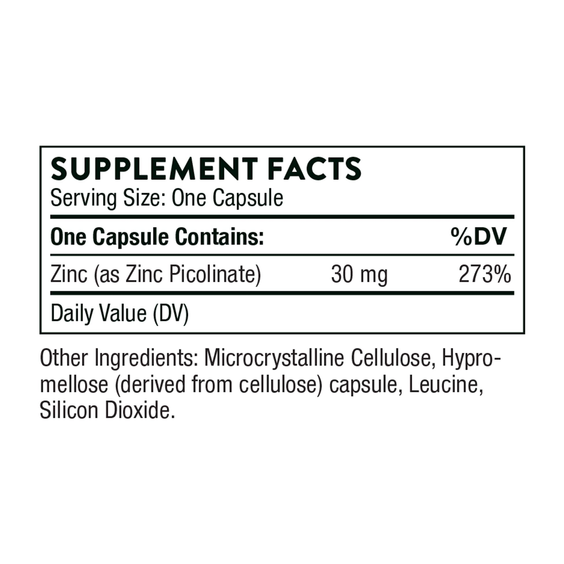 Thorne Zinc Picolinate 30 mg - Well-Absorbed Zinc Supplement for Growth and Immune THORNE uk supplements