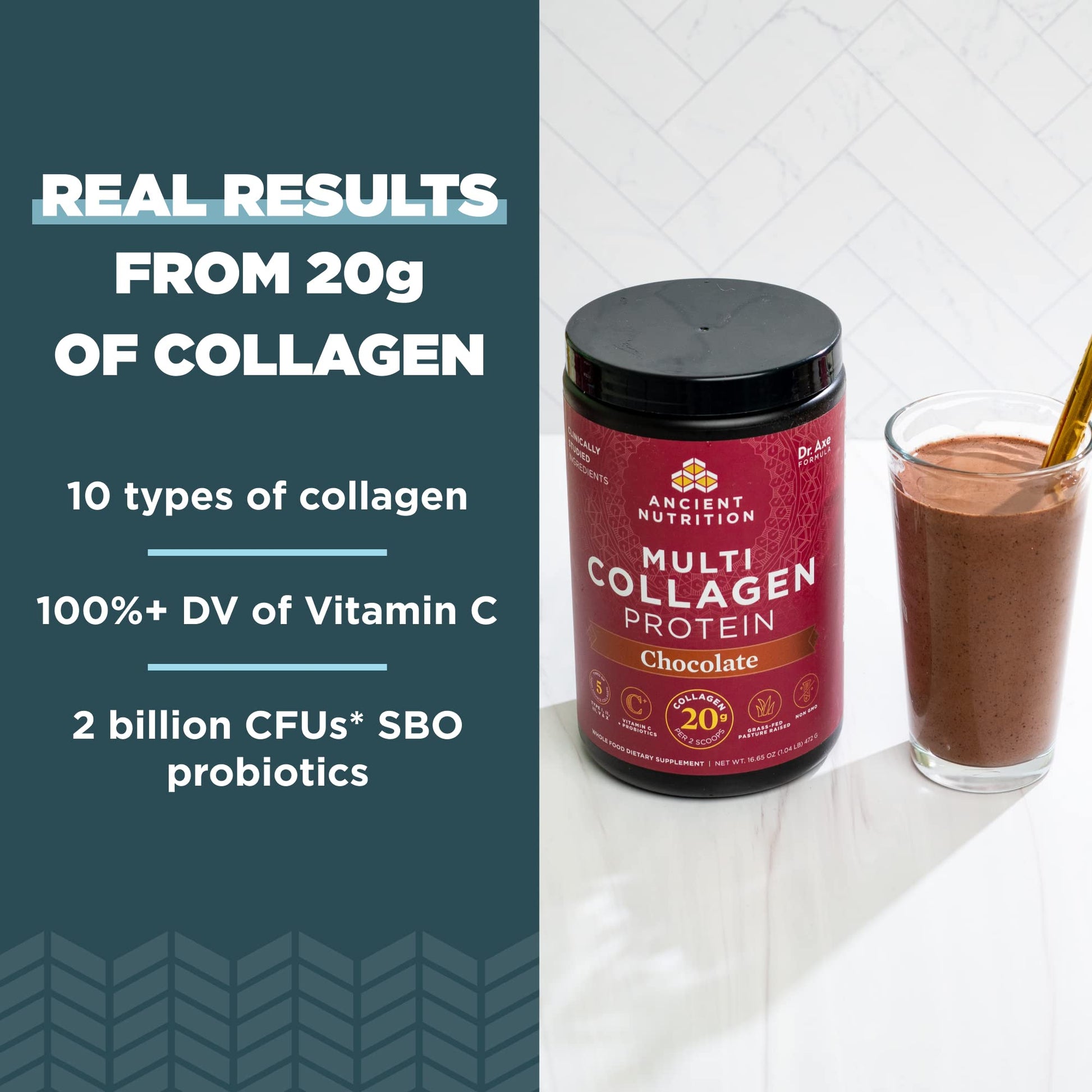 Ancient Nutrition Hydrolyzed Collagen Peptides Powder with Probiotics, Chocolate Multi Collagen Protein for Women and Men with Vitamin C, 40 Servings, Supports Skin and Nails, Gut Health, 16.65oz Ancient Nutrition uk supplements