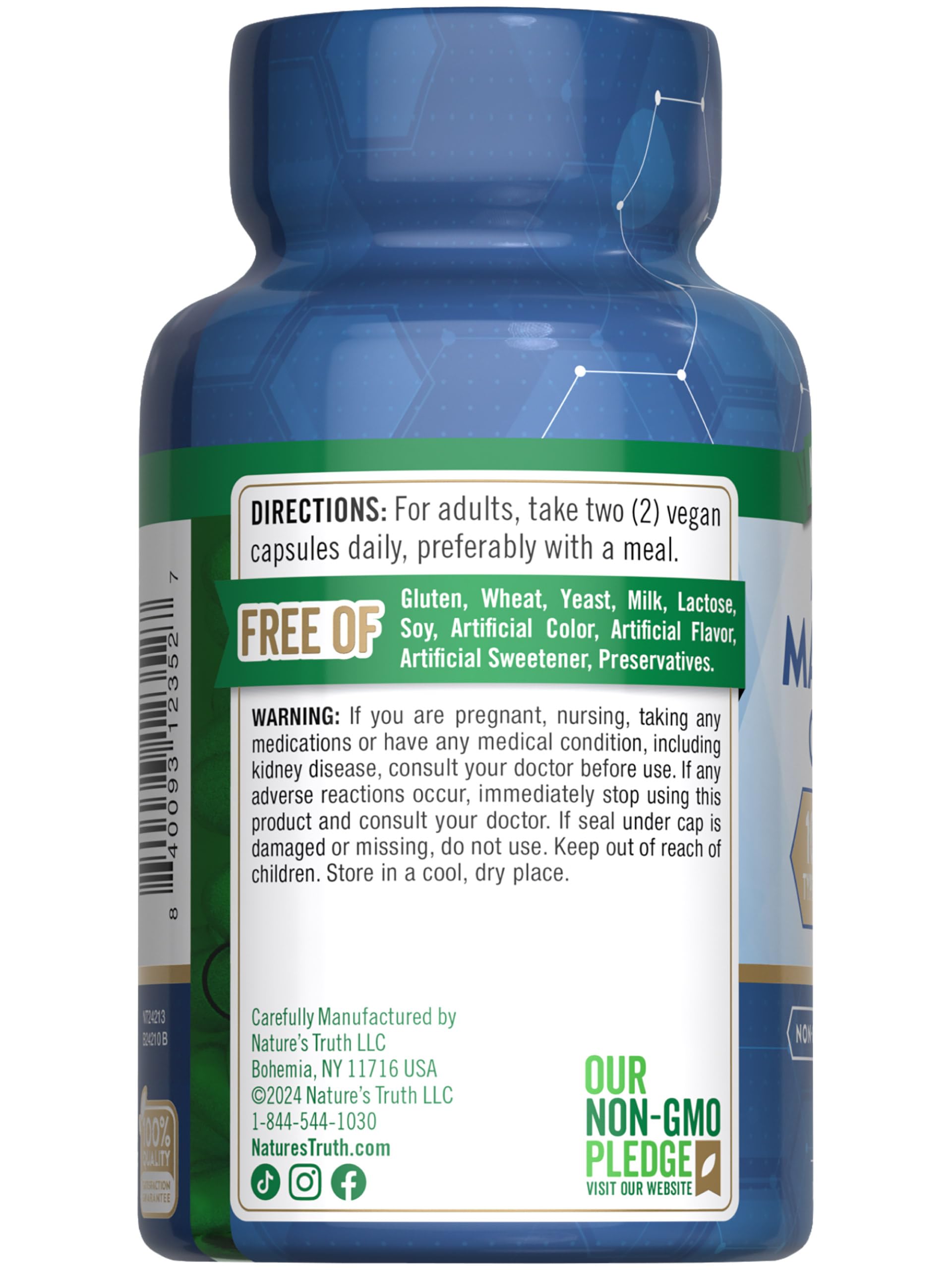 Nature's Truth Magnesium Complex Supplement 10 Forms | 300mg | 60 Capsules | Glycinate, Citrate, Plus More | Vegan, Non-GMO & Gluten Free Nature's Truth uk supplements