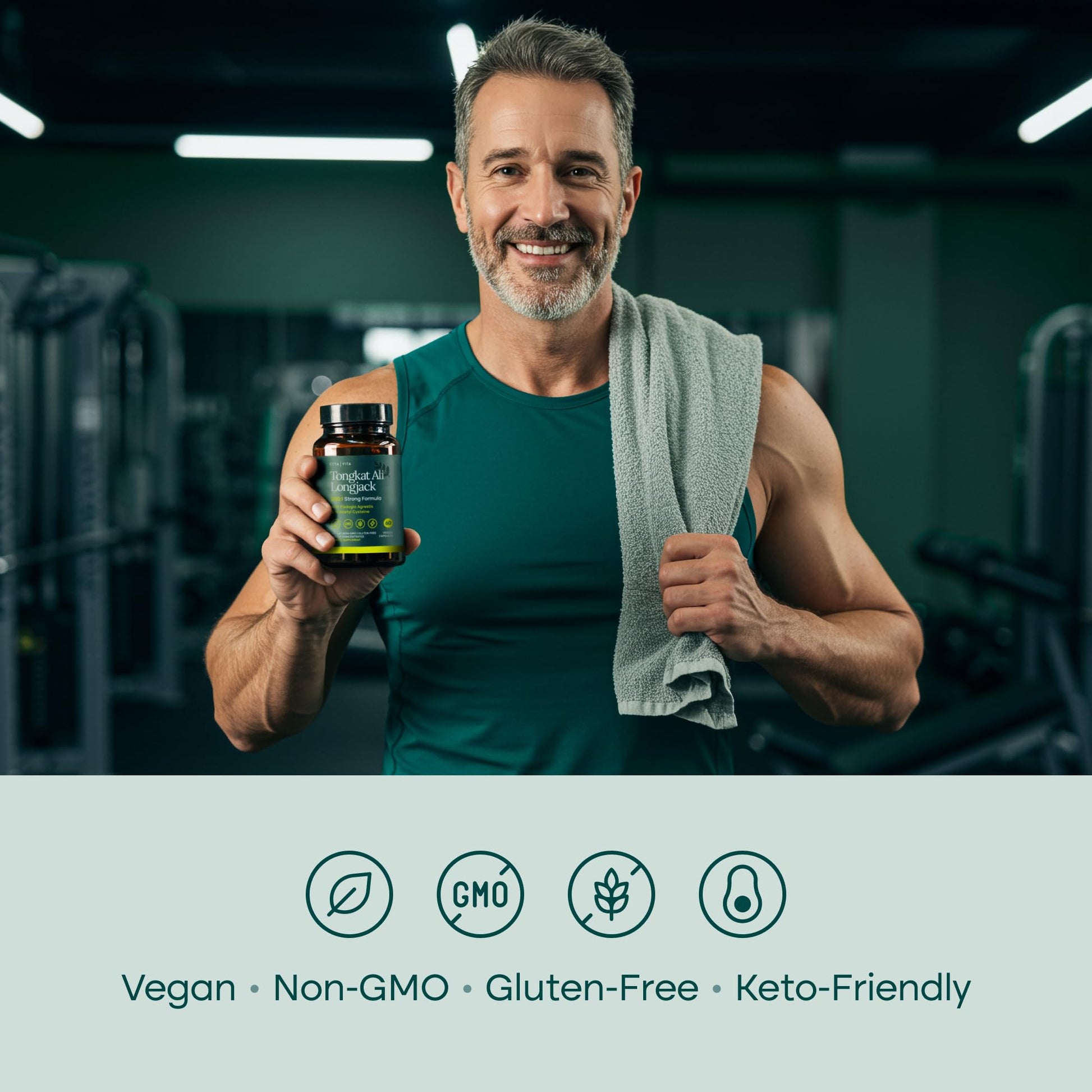 Potent Longjack - Tongkat Ali & Fadogia Agrestis Supplement for Men & Womens Energy, T Support, Lean Muscle Growth & Recovery, Hormonal Balance, Pre-Workout with Vegan NAC Liver Detox & Cleanse Etta Vita uk supplements