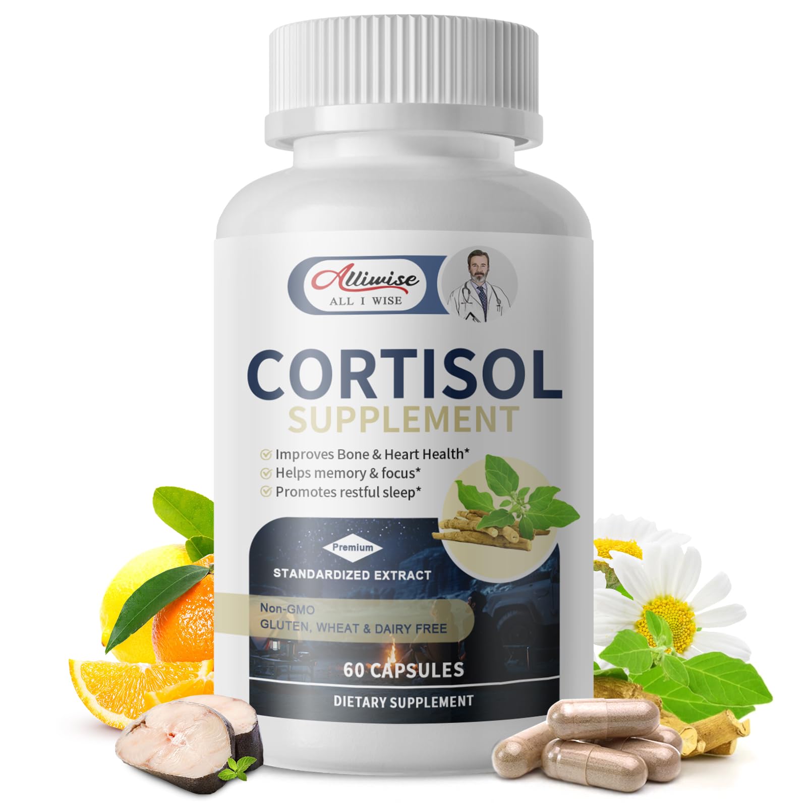 Cortisol Supplements for Women & Men,High Cortisol Reducer, Manager, Detox, Lower and Control,with Magnesium, Ashwagandha,Rhodiola, L-Theanine for Mood,Focus,Sleep Alliwise uk supplements