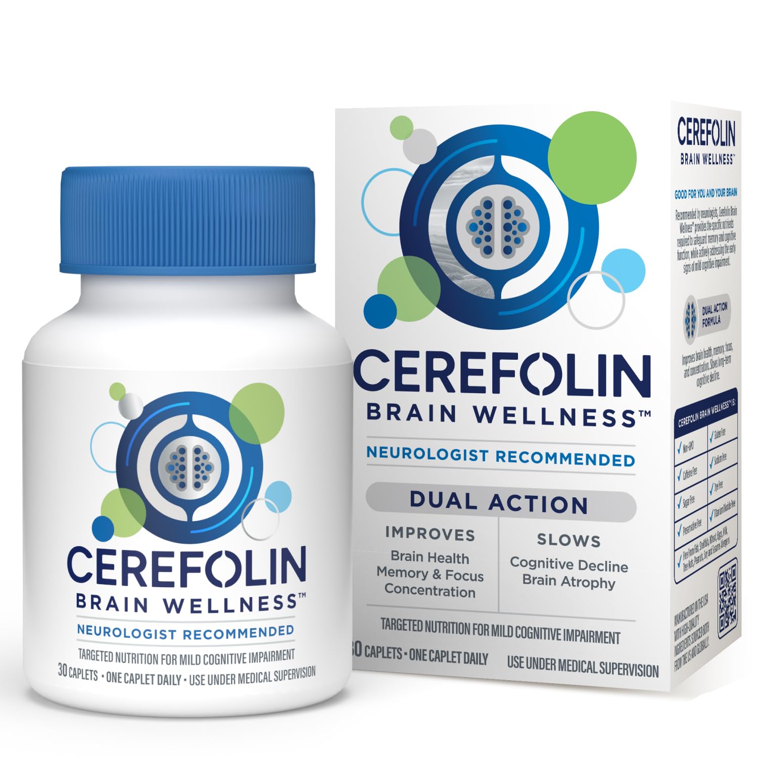 Cerefolin Brain Wellness, Targeted Nutrition for Cognitive Support, Improves Memory, Focus & Concentration, L-Methylfolate, NAC, B12, Neurologist Recommended (30 Count) Cerefolin uk supplements