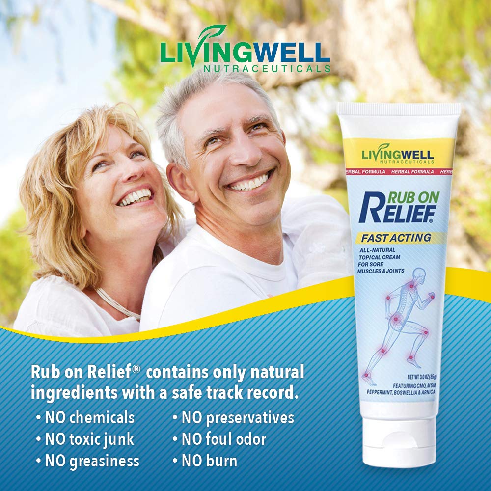 RUB ON RELIEF Fast Acting, Natural Joint and Ache Cream for Muscles, Neck, Back RUB ON RELIEF uk supplements