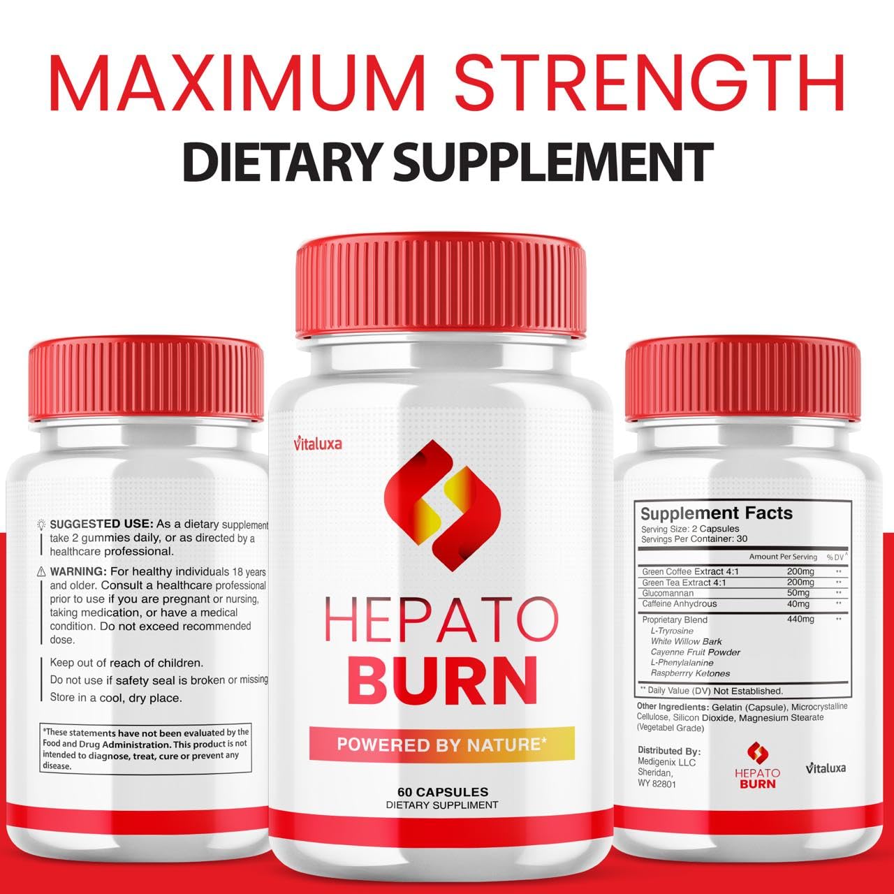 (2 Pack) Hepato Burn Capsules - HepatoBurn Supplement Pills Advanced Formula Wait Premium Blend All Natural Loss Support for Men Women, Hepataburn Reviews Maximum Strength Burner Health (120 Capsules) Vitaluxa uk supplements