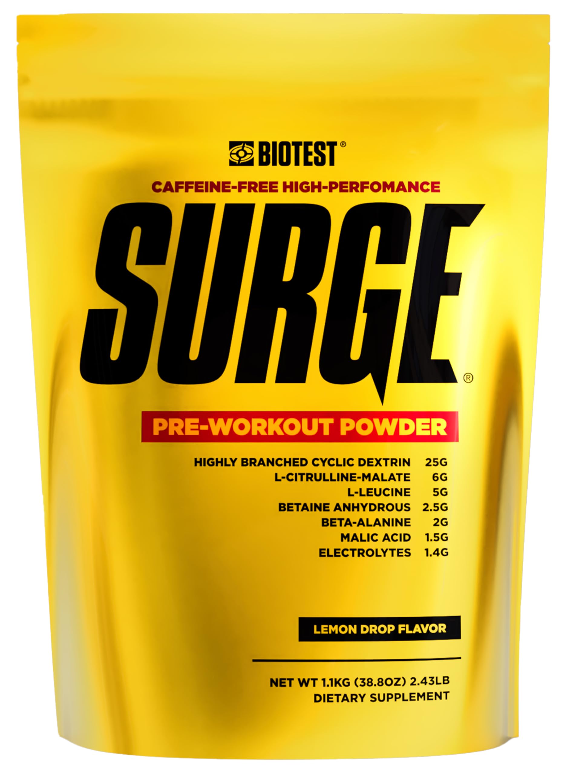 Biotest Surge Workout Nutrition - 25 g Highly Branched Cyclic Dextrin, 6.5 g Citrulline Biotest uk supplements