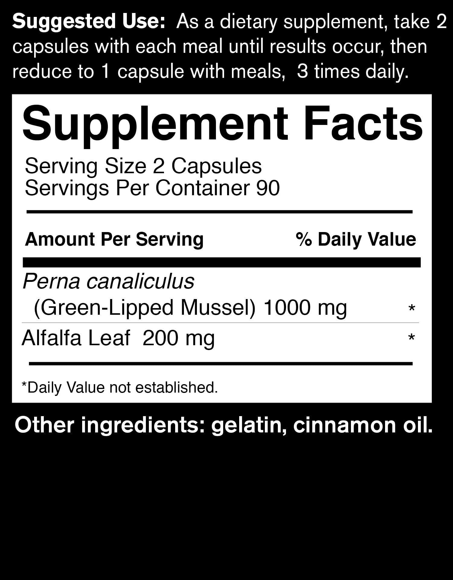 DAVINCI FoodScience of Vermont Sea Mussel, Green-Lipped Mussel Joint Supplement Capsules, 180 Count DAVINCI uk supplements