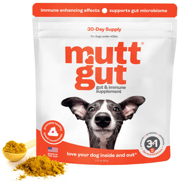 All-Natural 3-in-1 Dog Probiotic, Prebiotic, and Postbiotic Supplement Powder - Probiotics for Dogs with 135 Billion CFUs, Anti Diarrhea, Digestive Enzymes & Antioxidants (60g) MUTTGUT uk supplements